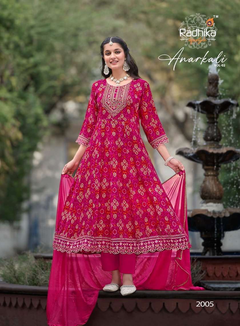 Radhika Lifestyle Anarkali Vol 1 Readymade Anarkali Designs 3 Piece