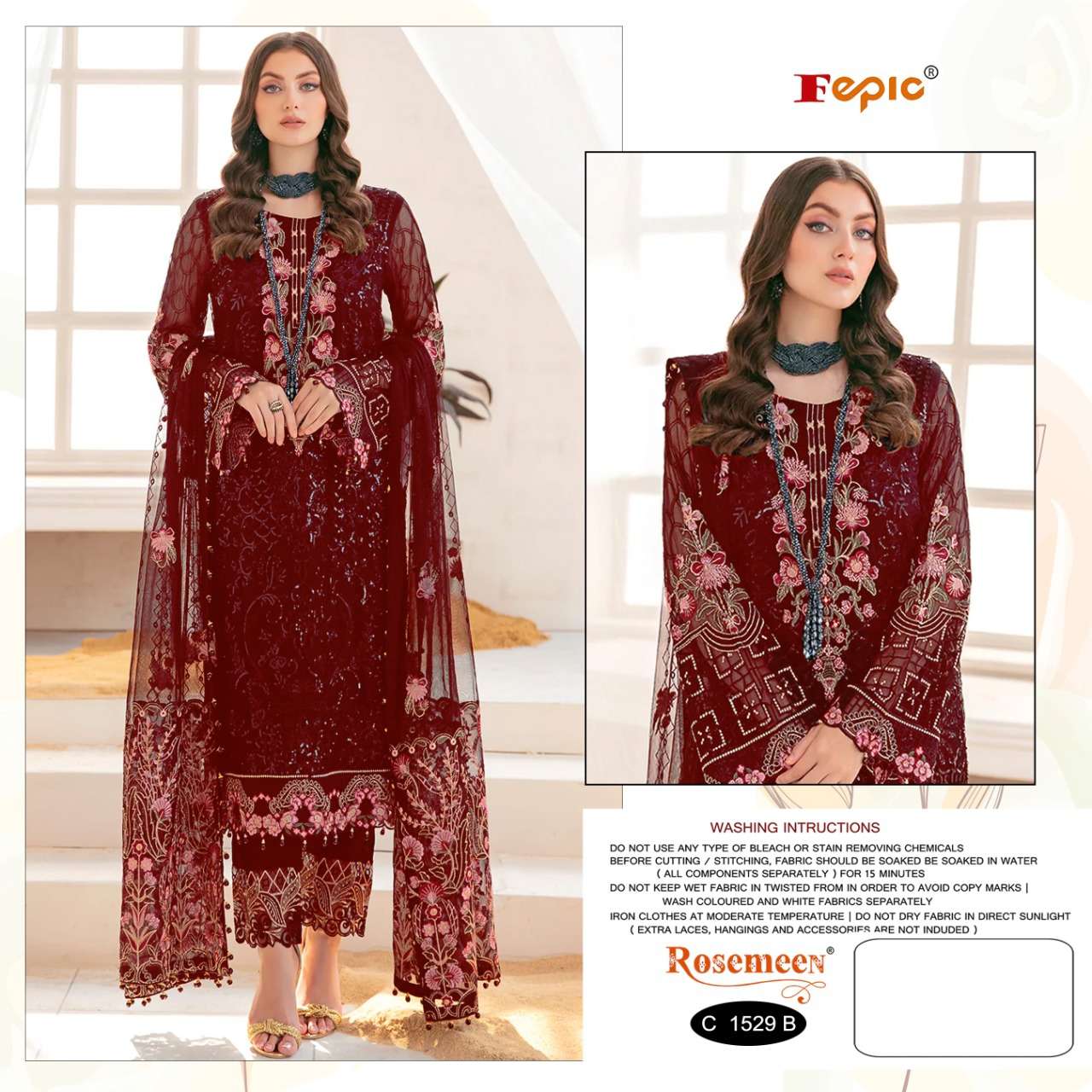 Fepic Rosemeen C 1529 B Pakistani Suit