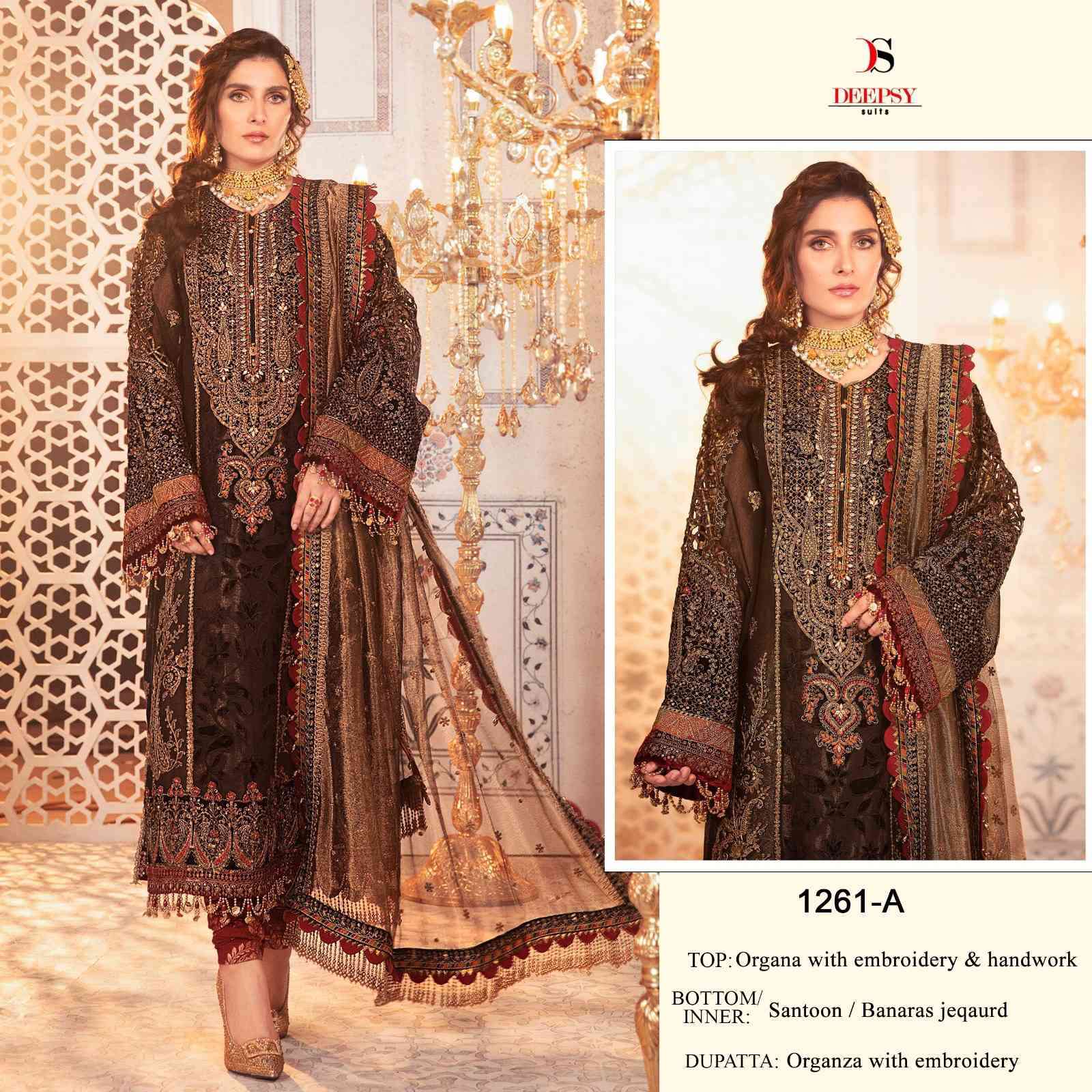Deepsy 1261 Colors Organza Pakistani Unstitch Dress