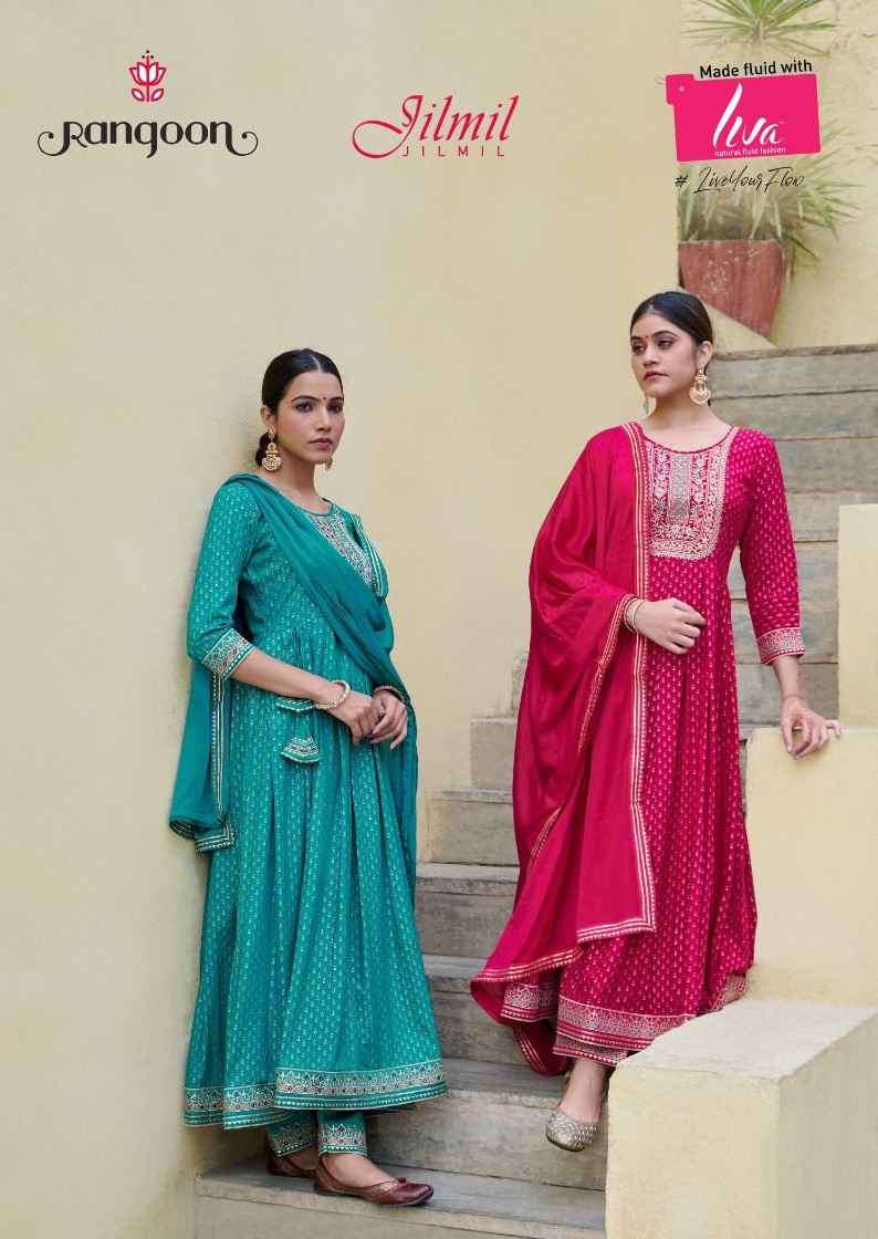 Rangoon Jilmil Festive Wear Stylish Anarkali Suit New Designs