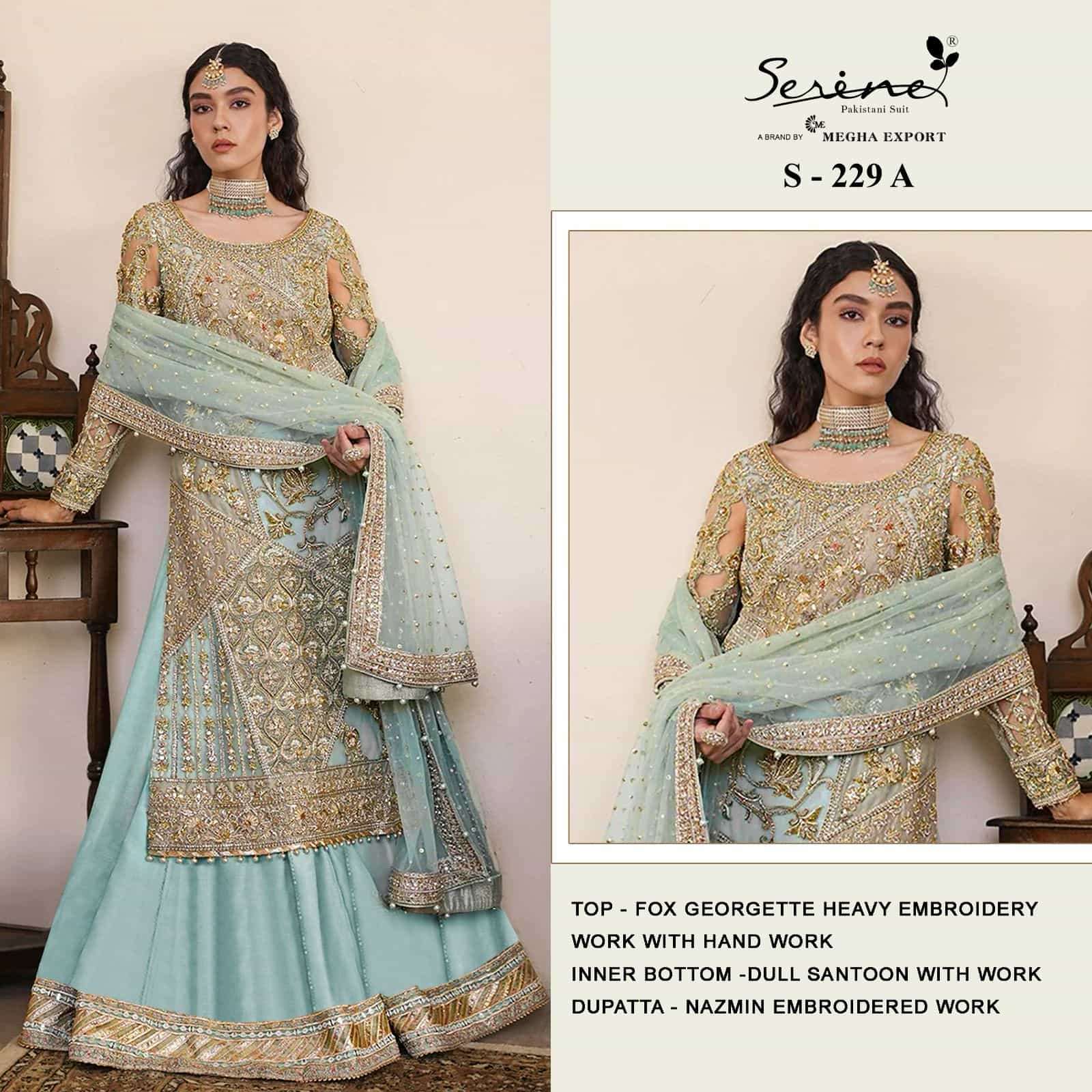 Serine S-229.A Heavy Georgette Pakistani Suit