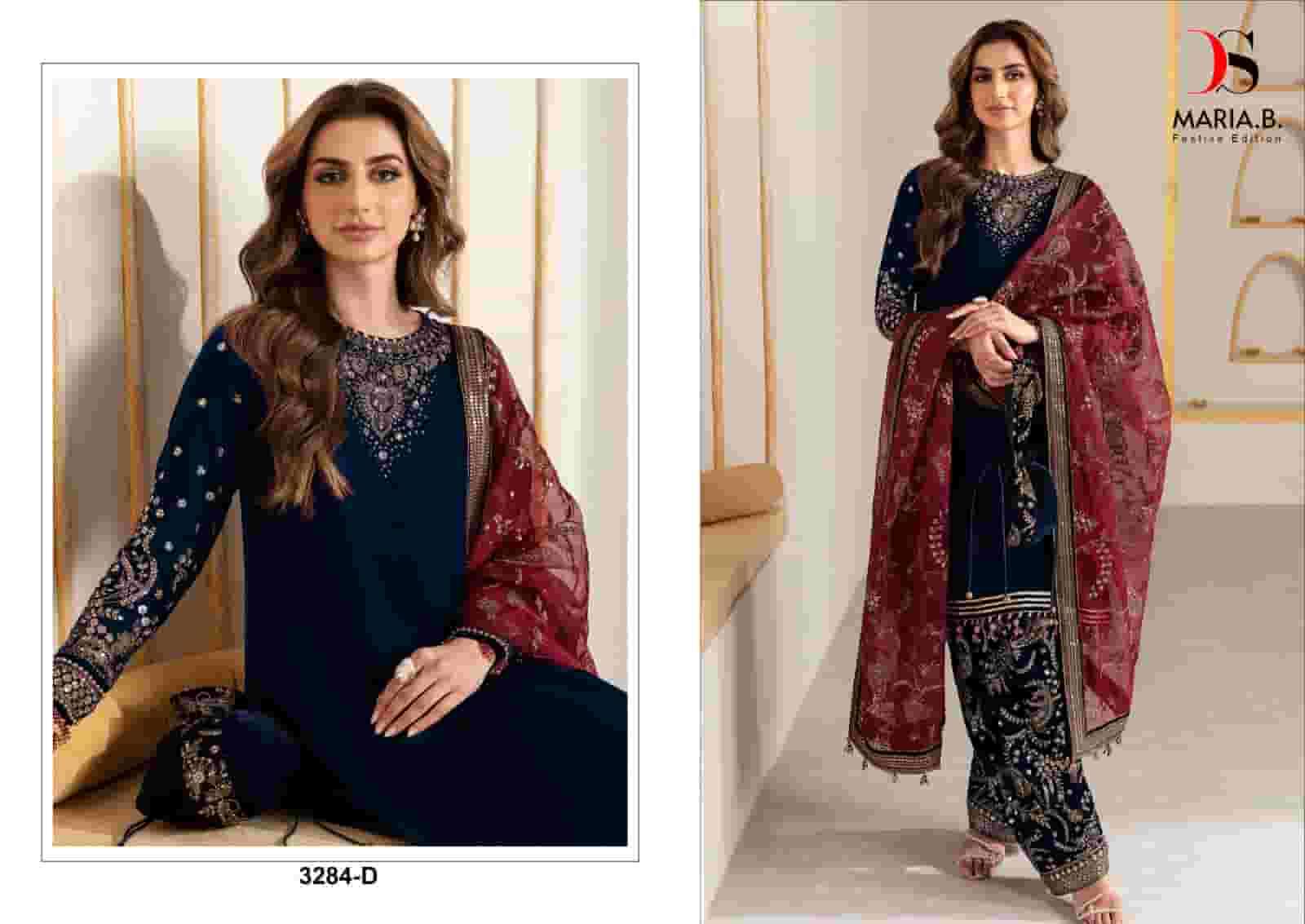 Deepsy D 3284 D Pakistani Style Designer Velvet Embroidered Suit Exporter