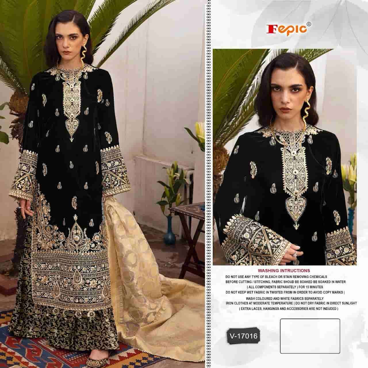 Fepic V 17016 Colors Pakistani Heavy Designer Style Velvet Salwar Suit