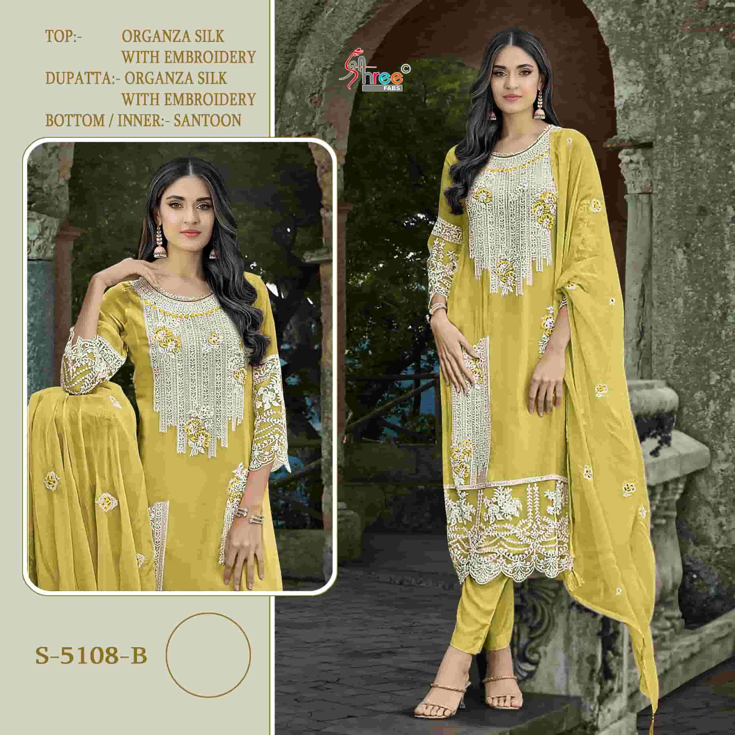 Shree Fabs S 5108 Colors Pakistani Latest Designer Organza Embroidered Dress Collection