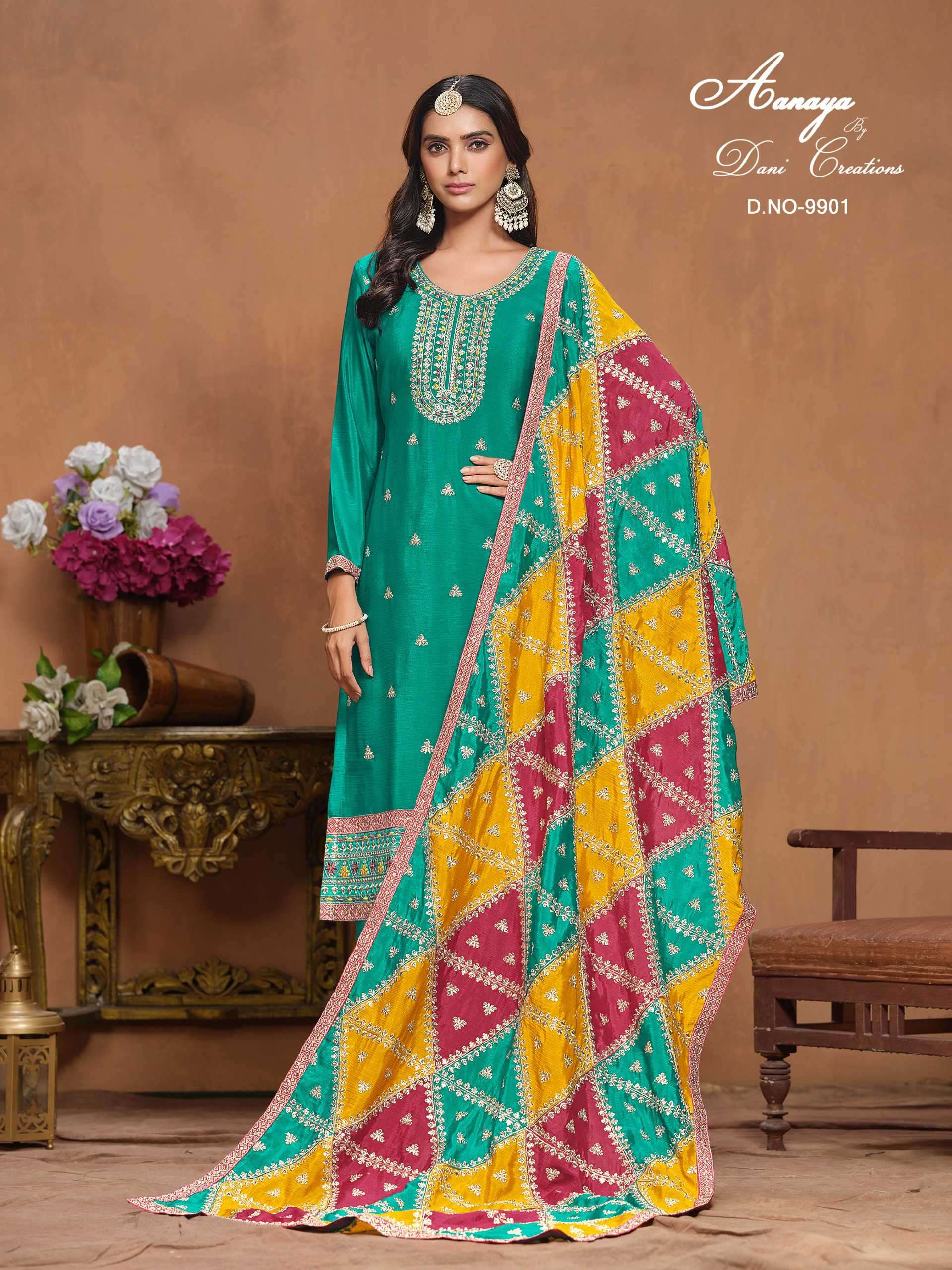 Aanaya Vol 199 Wedding Wear Style Designer Ladies Suit Catalog Exporter