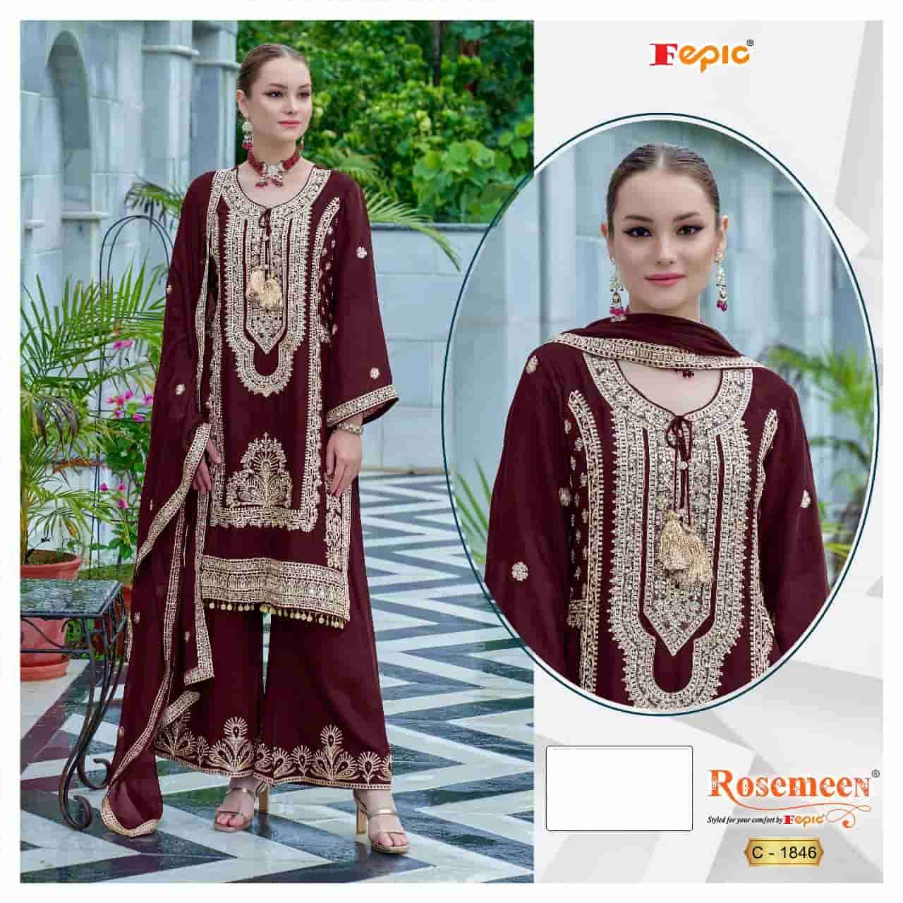 Fepic C 1856 Colors Pakistani Festive Wear Style Designer Suit Wholesalers