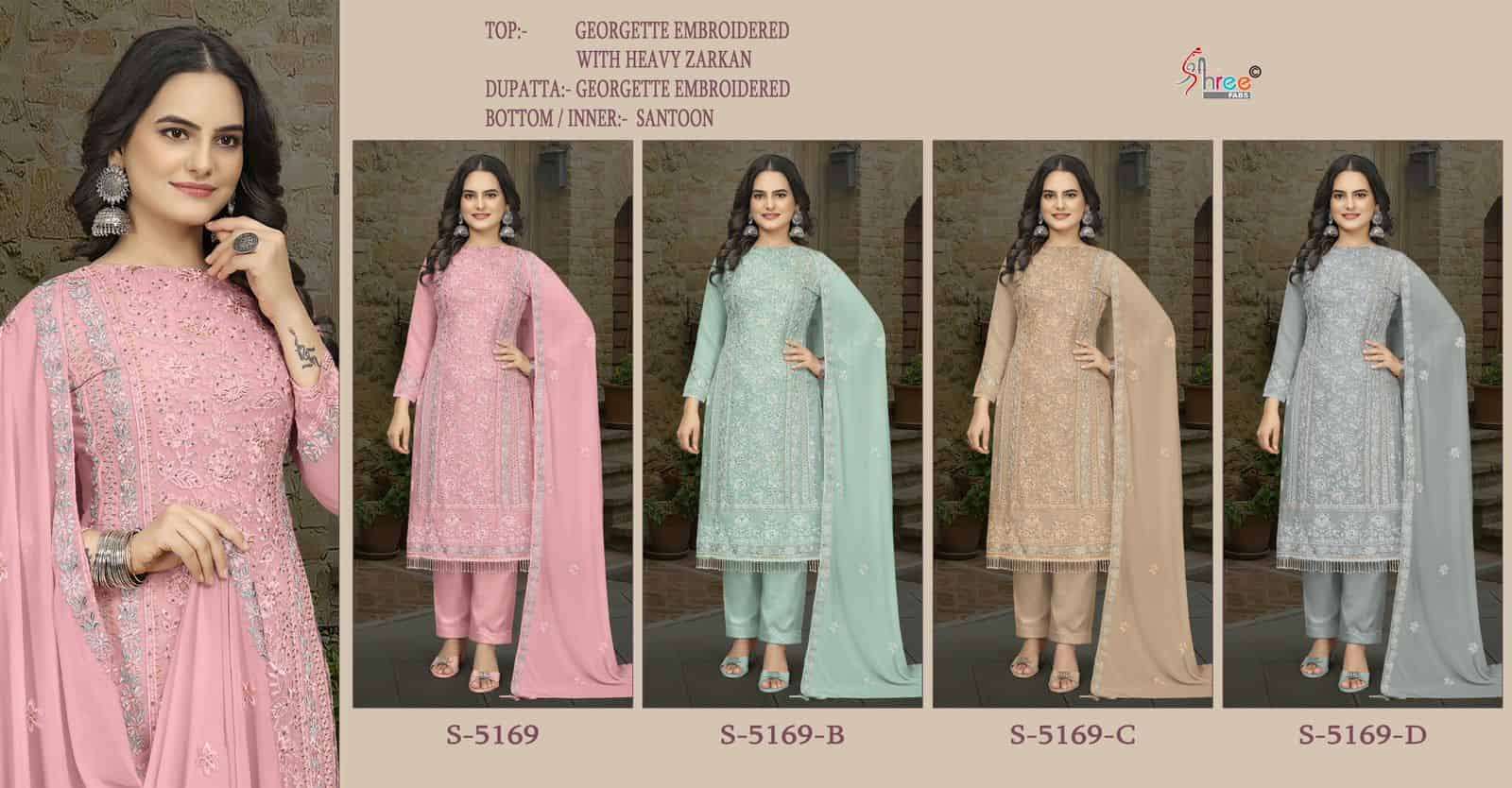 Shree Fabs S 5169 Colors Pakistani Embroidered Salwar Suit Wholesalers