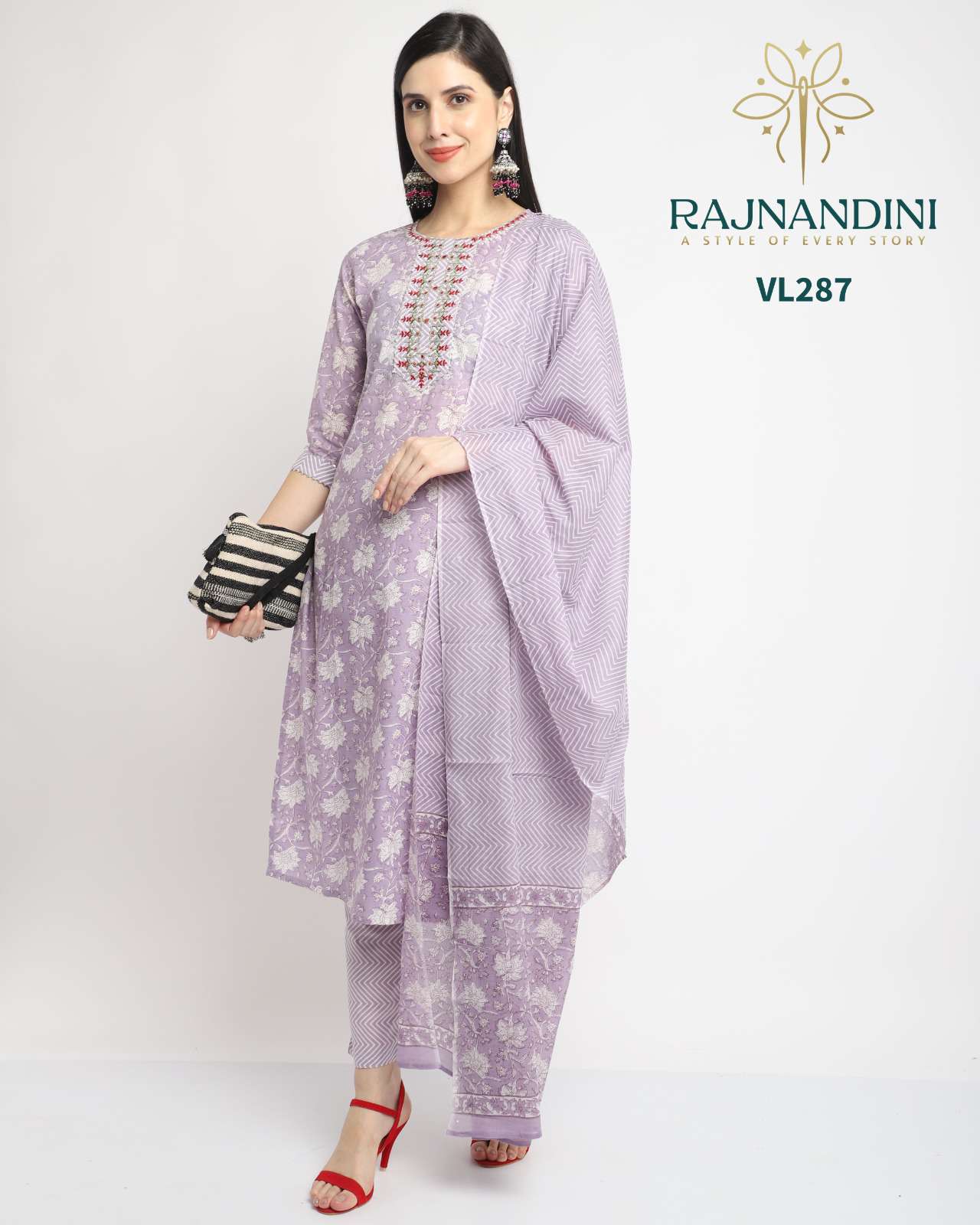 Rajnandini Zeel Festive Wear 3 Piece Set Combo Design Suit