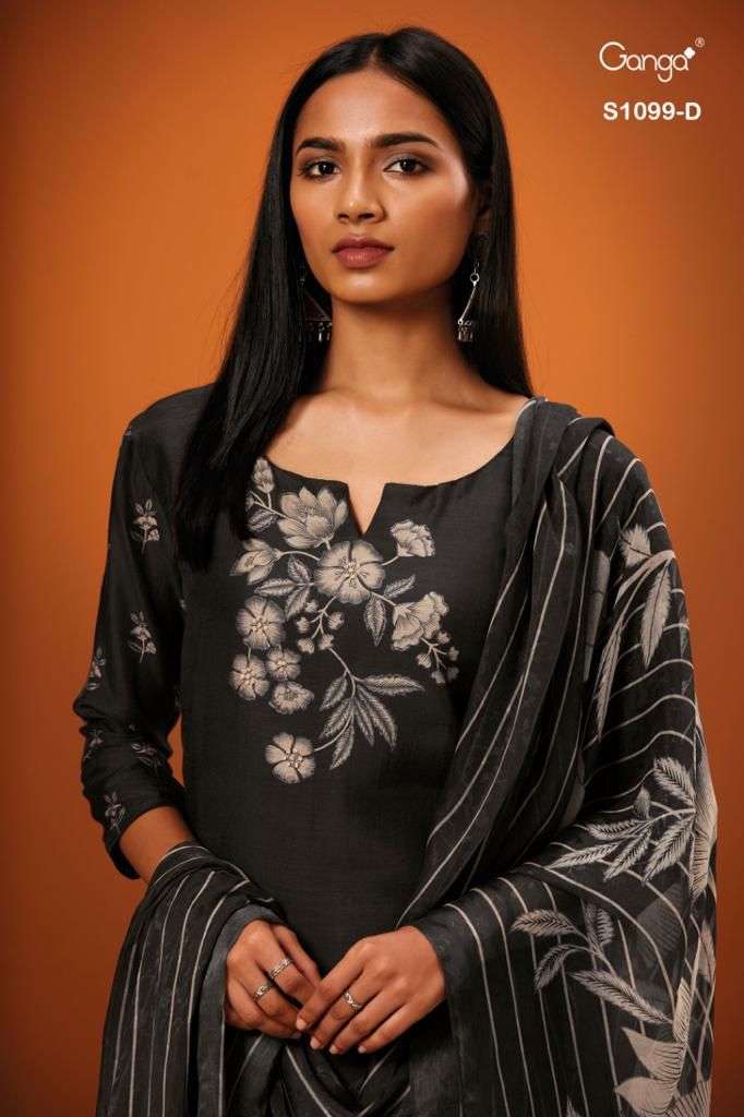 Ganga Hanna 1099 Single Silk Salwar kameez