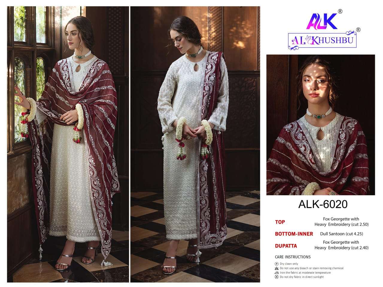 Al Khushbu 6020 Festive Wear Style Designer Georgette Embroidered Suit Collection