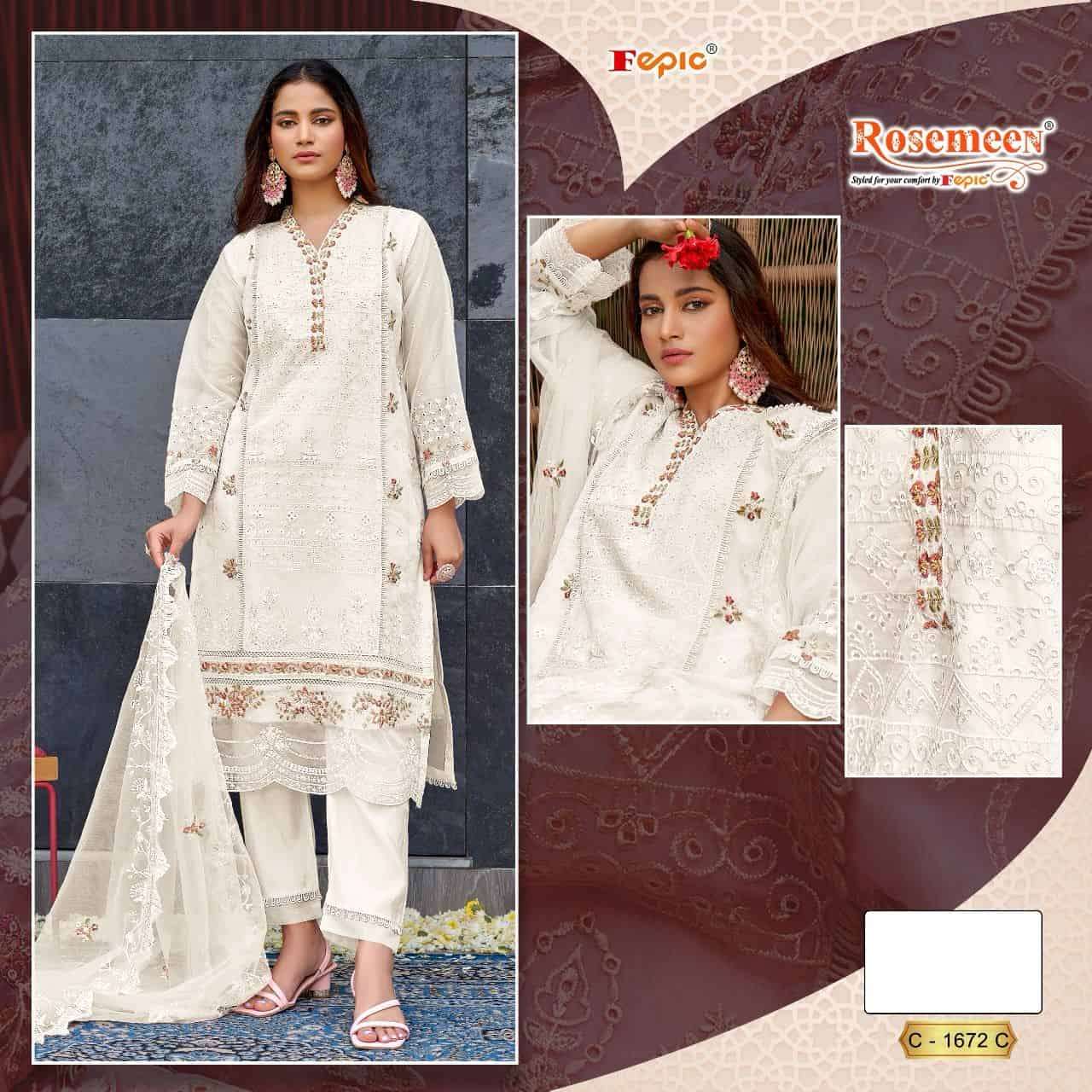 Fepic Rosemeen Organza Designer Salwar Suit