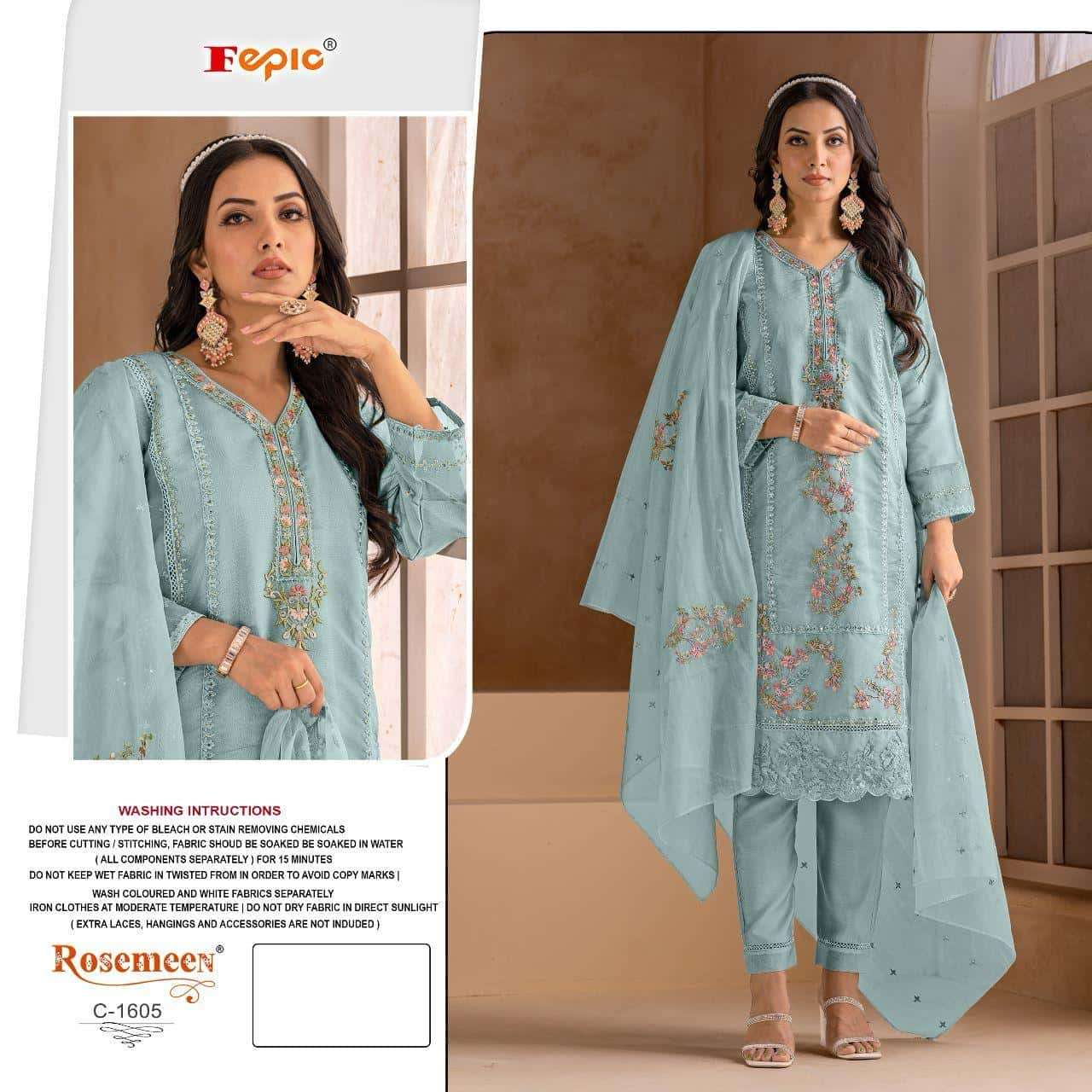 Fepic Rosemeen Organza Designer Salwar Suit