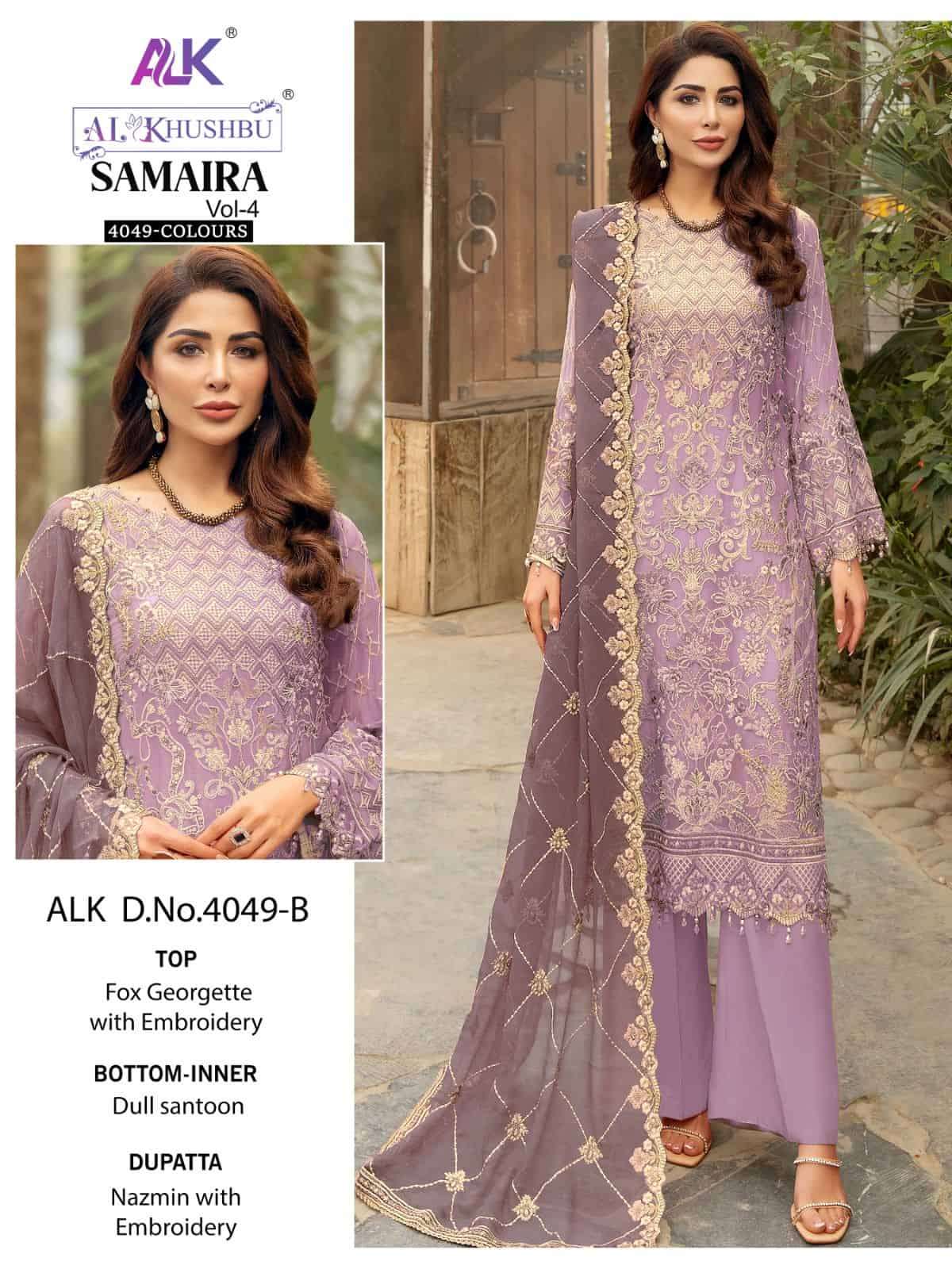 Al Khushbu Samaira Vol 4 Designer Pakistani Suit