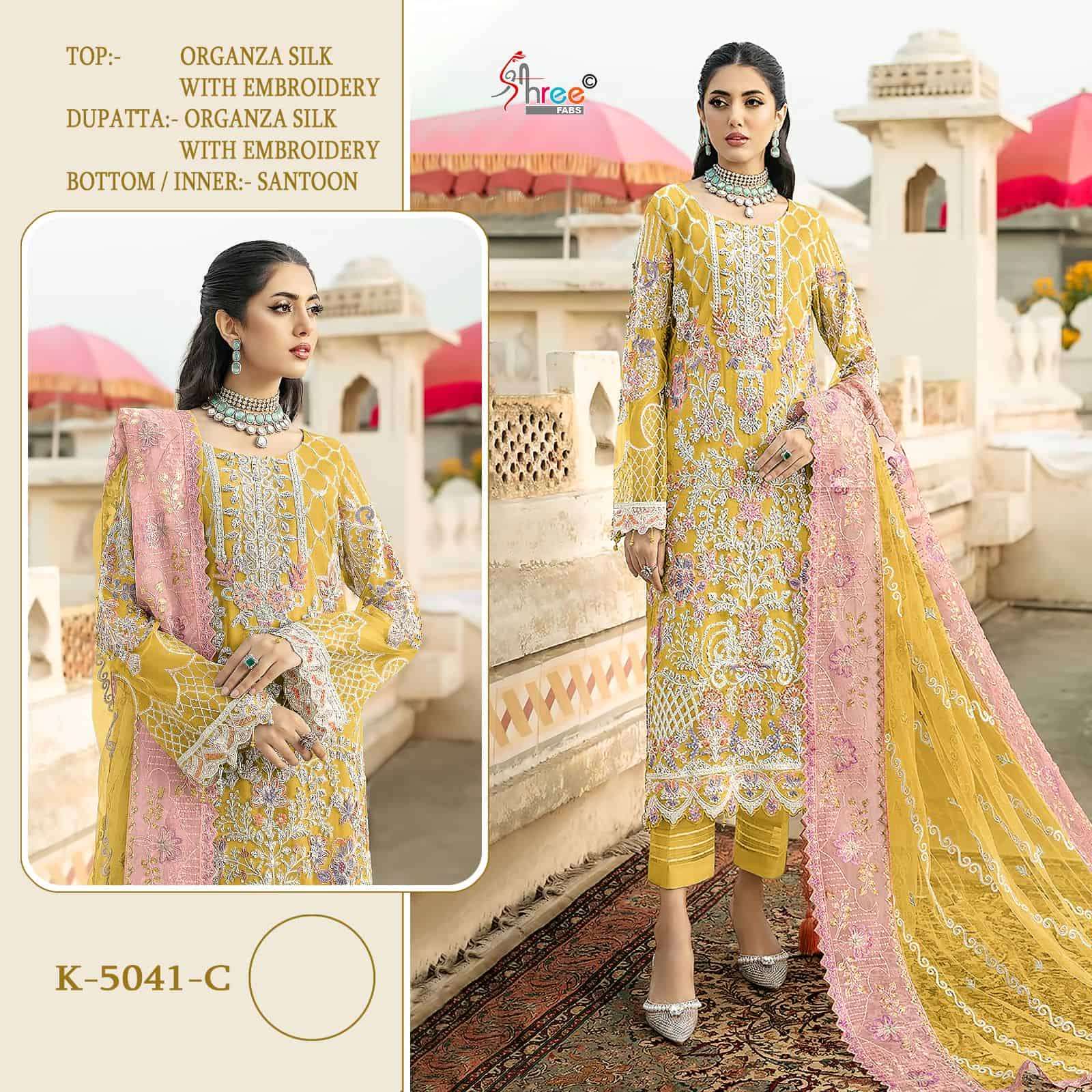 Shree Fabs K 5041 Colors Pakistani Festive Wear Style Heavy Embroidered Suit