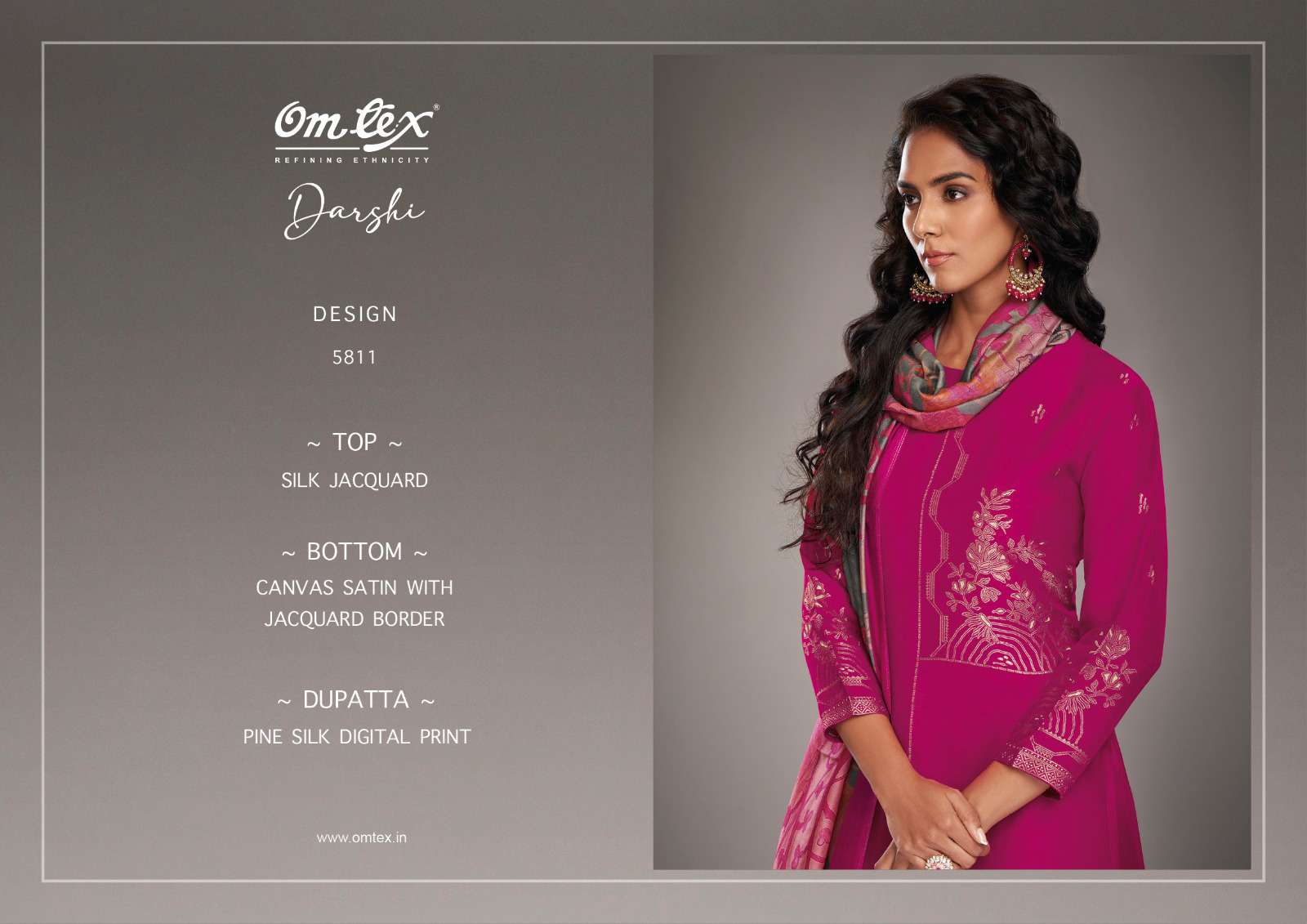Omtex Darshi Jacquard Silk Partywear Designs Ladies Suit Collection