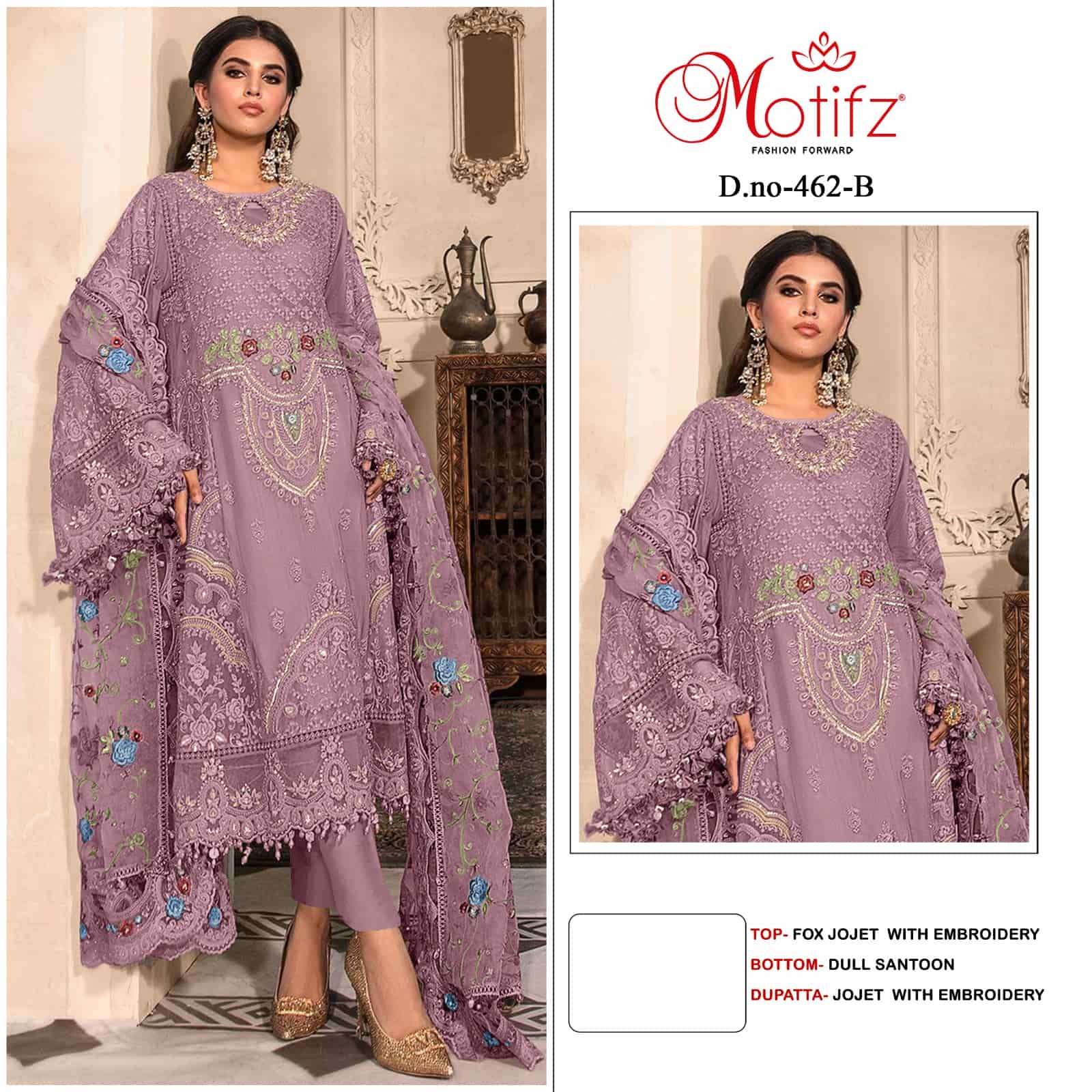 Motifz 462 Colors Pakistani Heavy Designer Style Festive Wear Salwar Suit Wholesalers