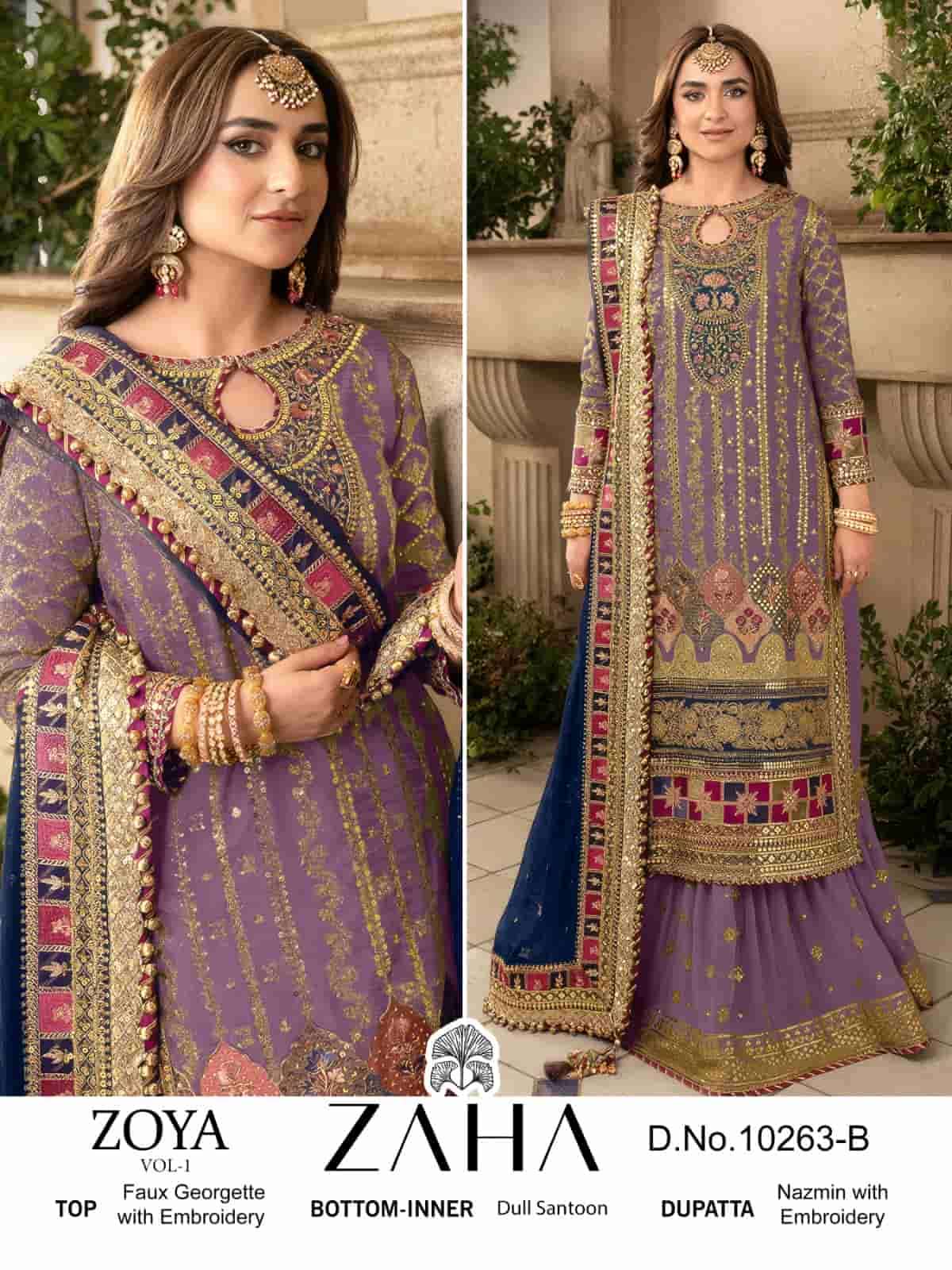 Zaha Zoya Vol-1 10263-B Embroidered Festive Suit