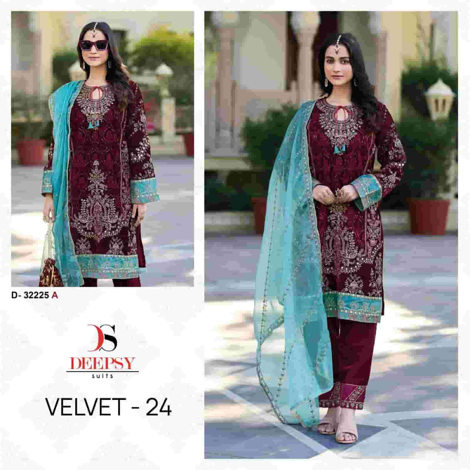 Deepsy D 32225 A Pakistani Festive Wear Style Velvet Salwar Kameez