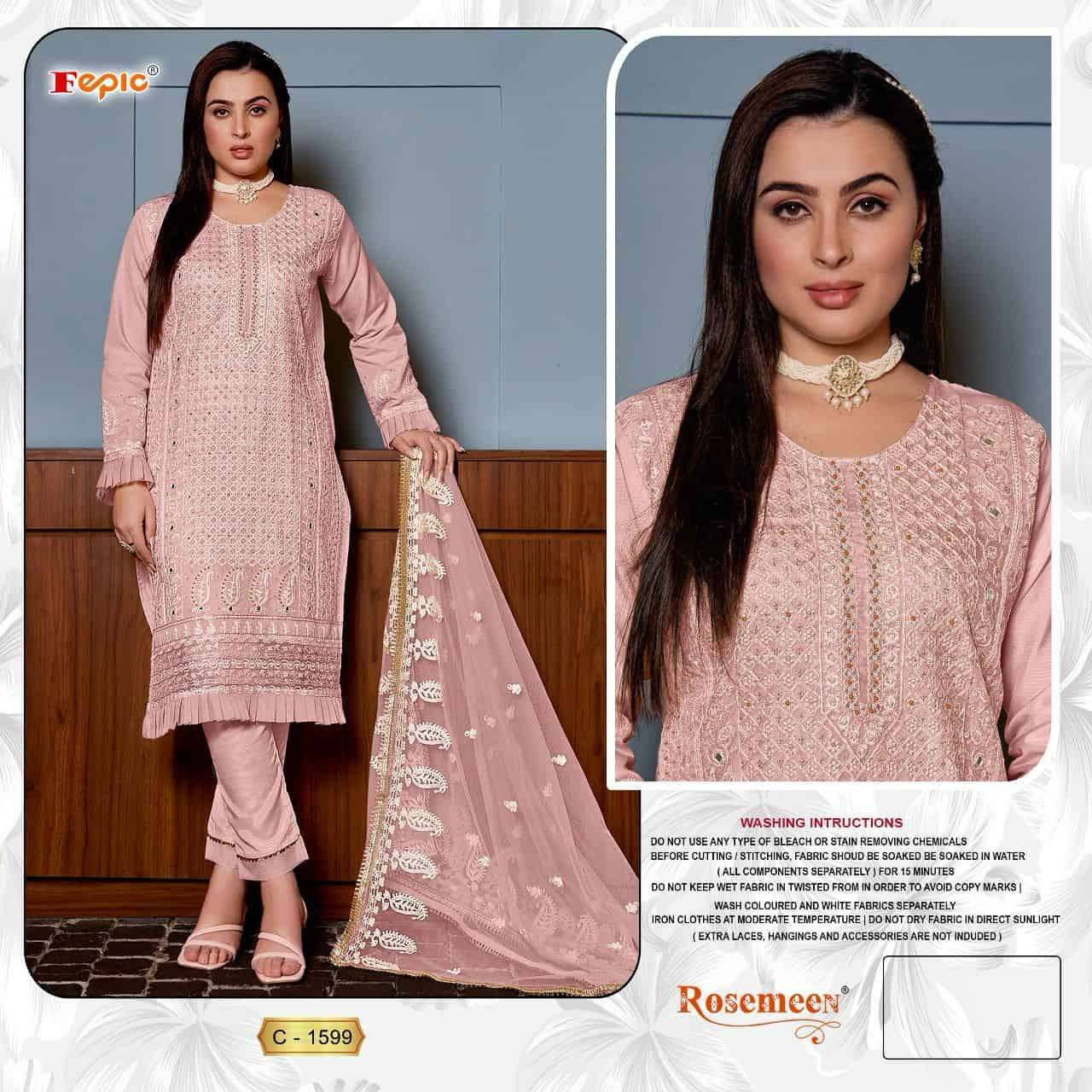 Fepic C 1599 Colors Heavy Designer Pakistani Style Festive Wear Suit Wholesalers