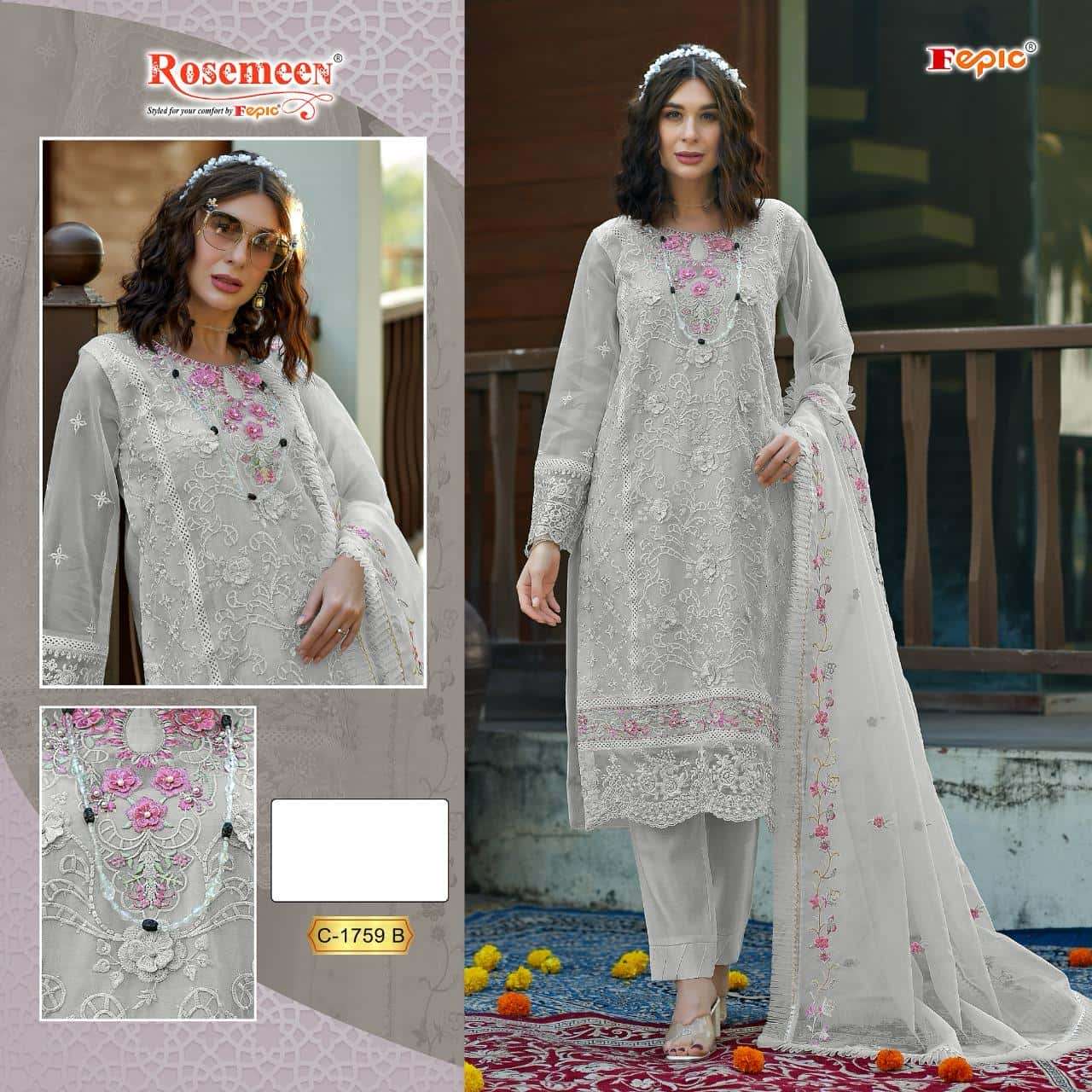 Fepic C 1759 Colors Designer Pakistani Salwar Kameez Wholesalers