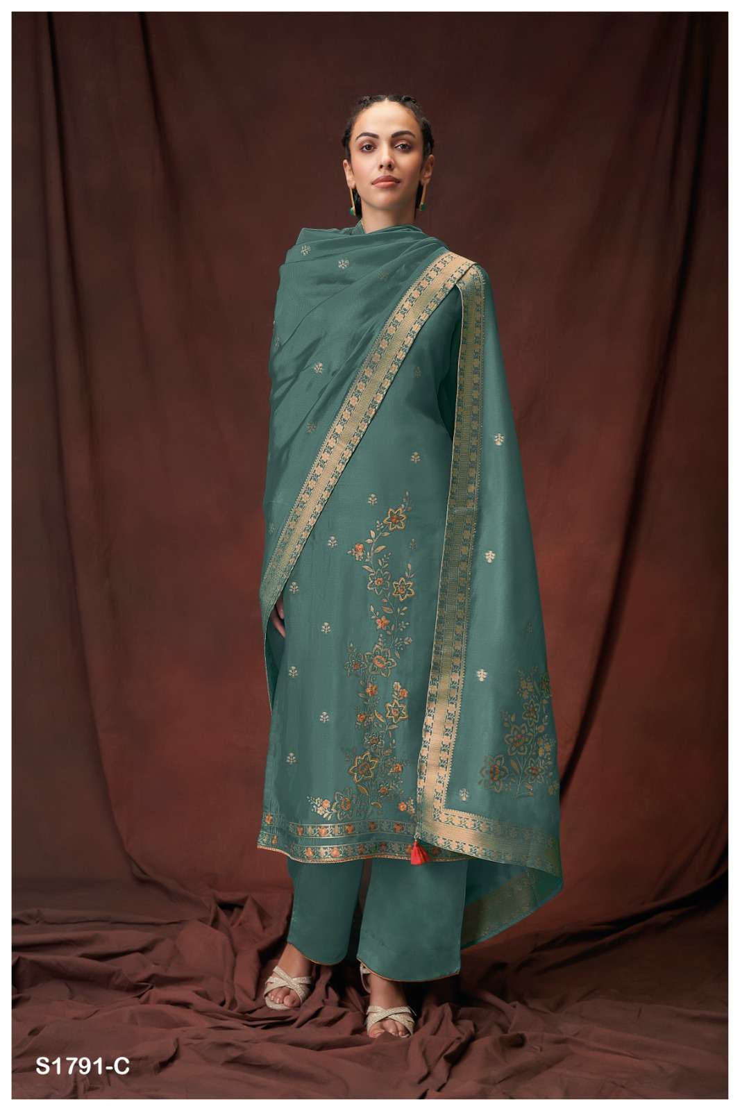 Ganga Bhavika 1791 C Wedding Wear Ladies Suit Collection