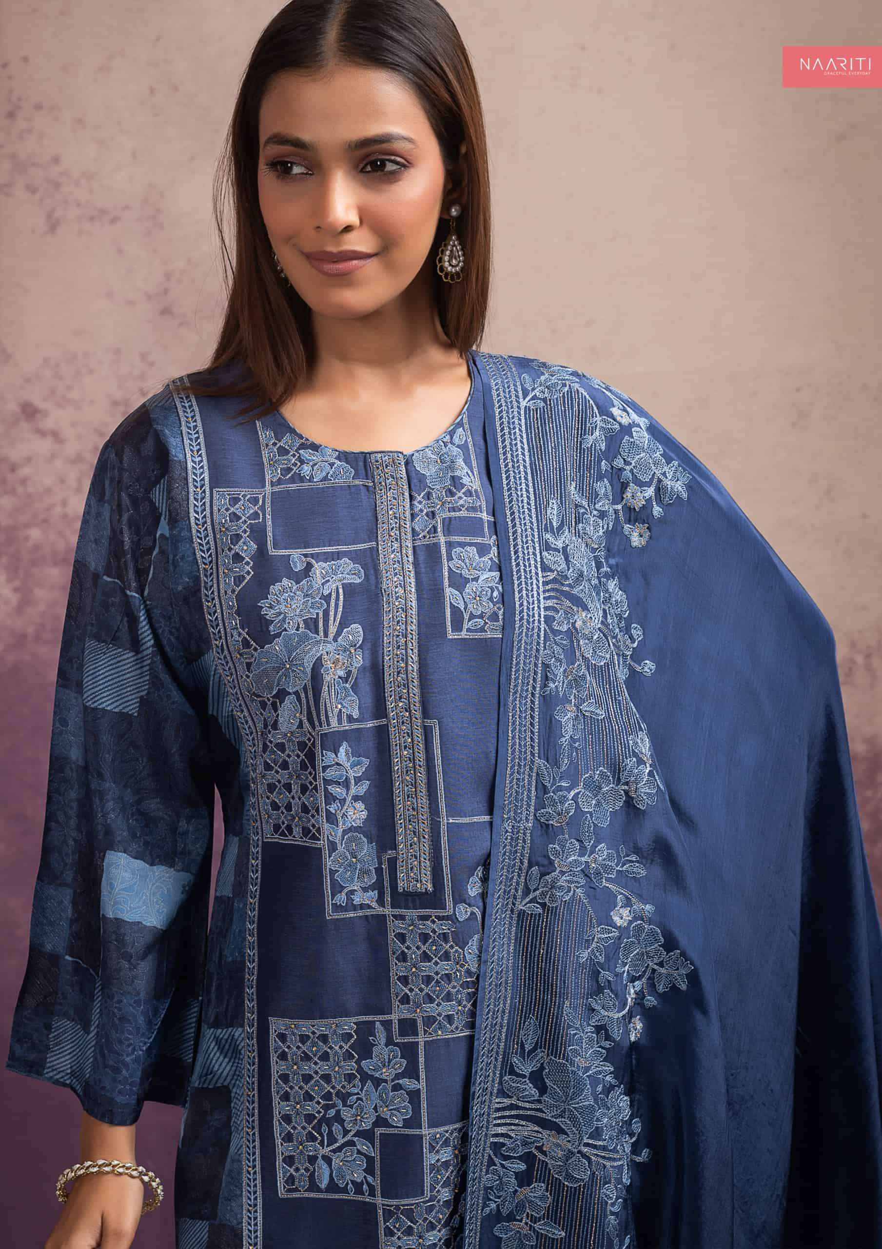 Naariti Omeera Fancy Silk Premium Designs Suit Collection
