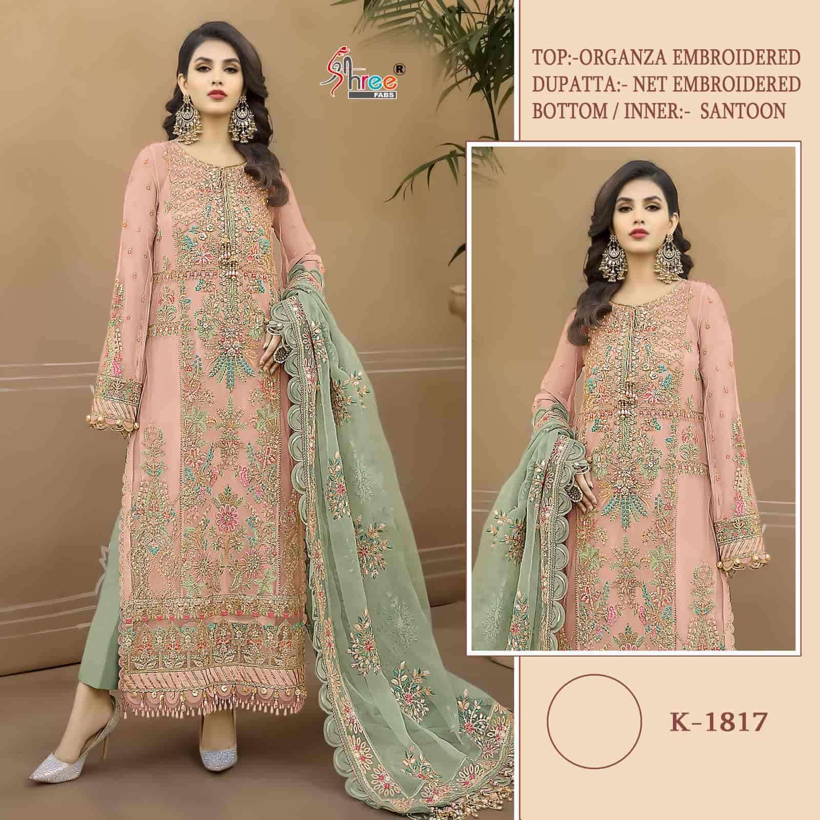 Pakistani Style Organza Wedding Salwar Suit