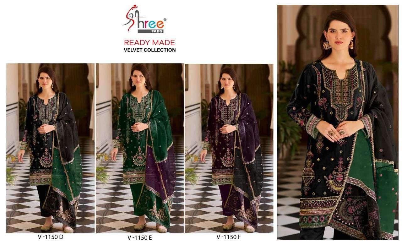 Shree Fabs V 1150 Colors Pakistani Festive Wear Style Winter Wear Suit Wholesalers