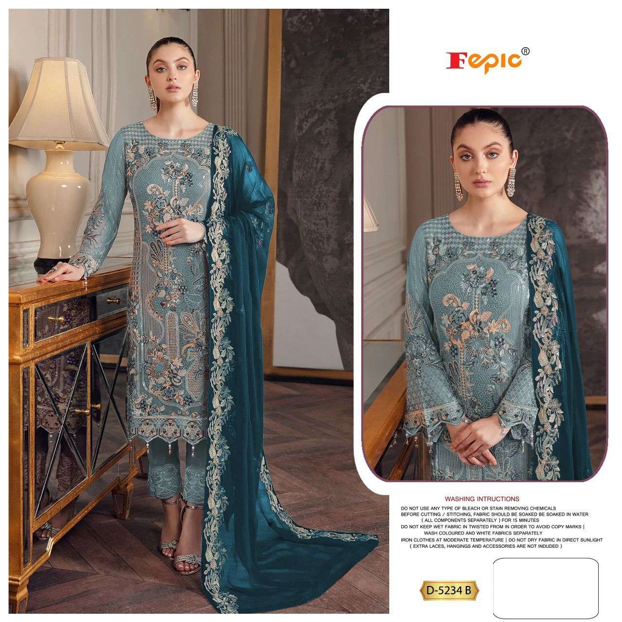 Fepic Rosemeen D-5234 B Pakistani Salwar Kameez