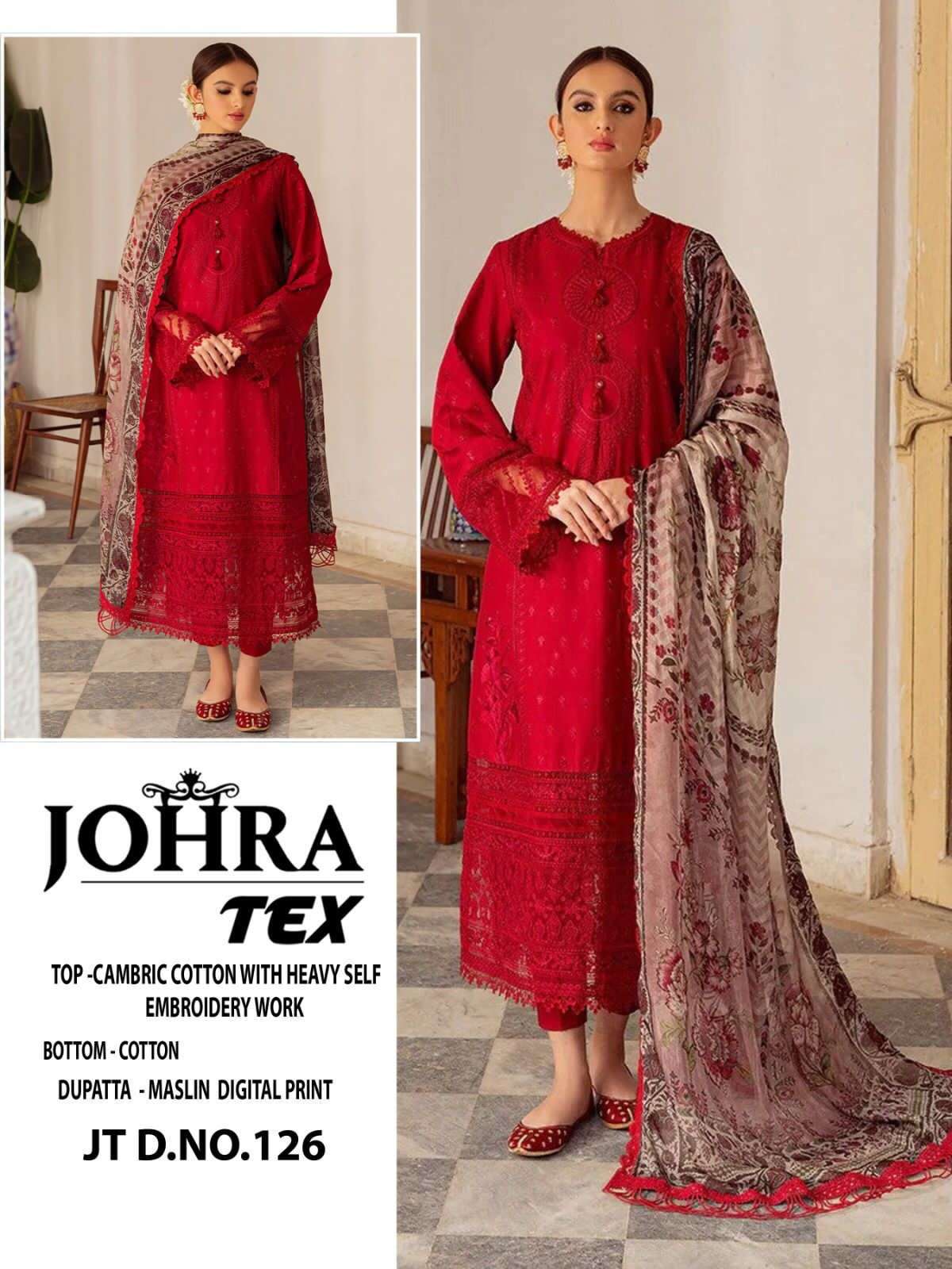 Johra Tex JT-126 Designer Cotton Salwar Suit