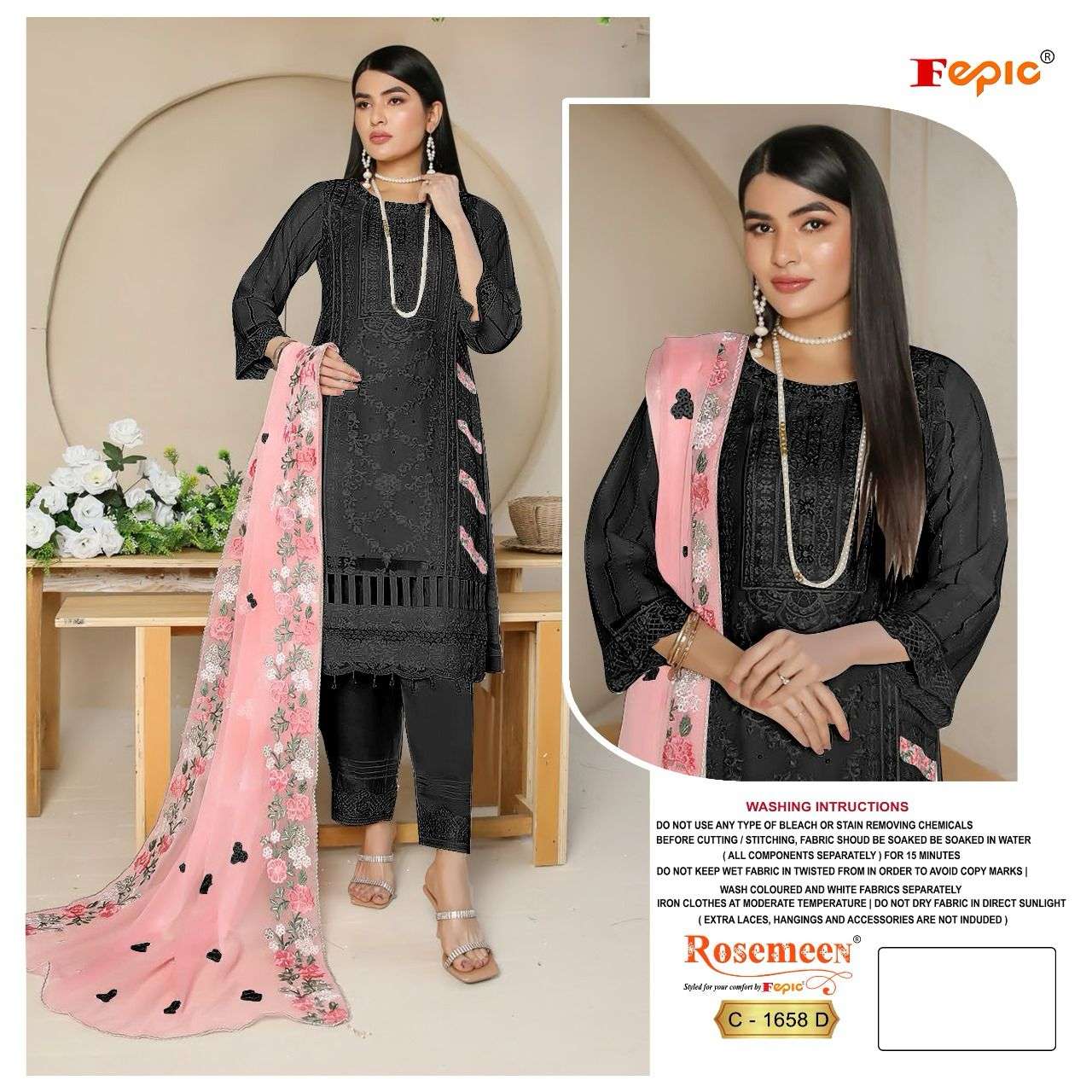 Fepic C 1658 Colors Heavy Embroidered Pakistani Dress New Arrivals