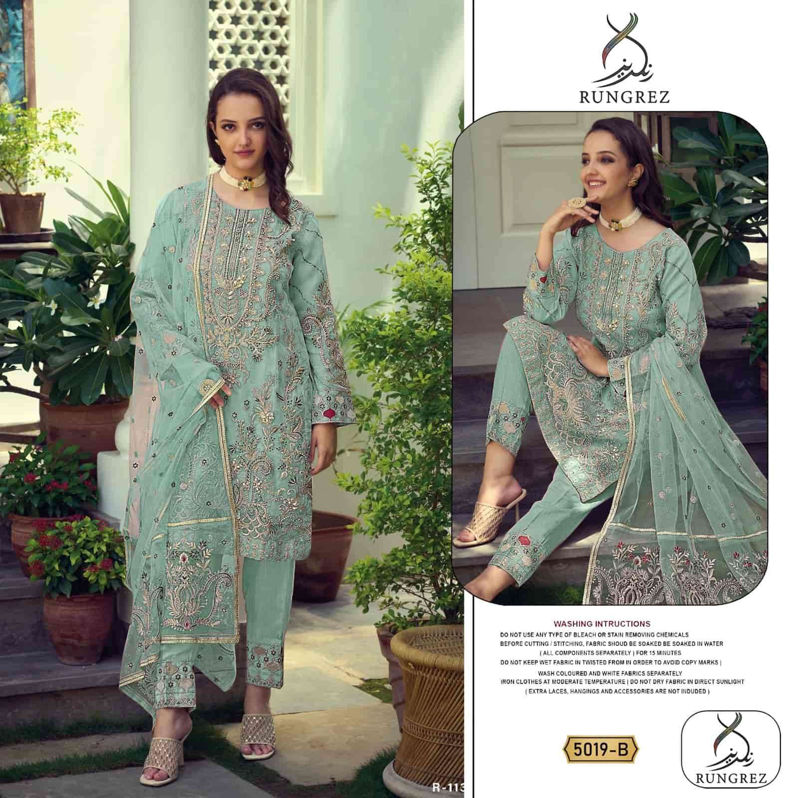 Rungrez 5019 B Embroidered Unstitched Salwar Suit