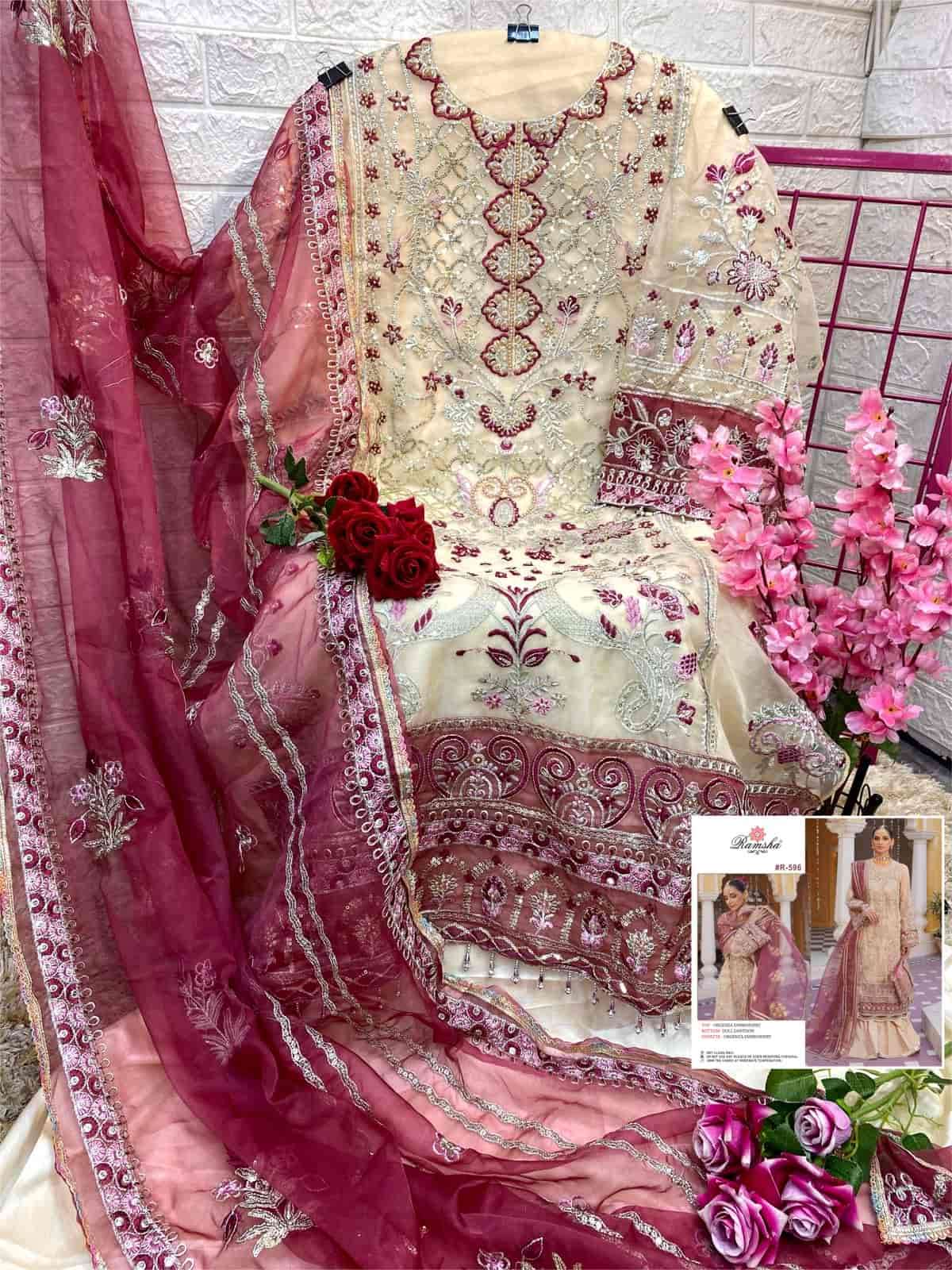 Ramsha R-596 Heavy Wedding Pakistani Suit