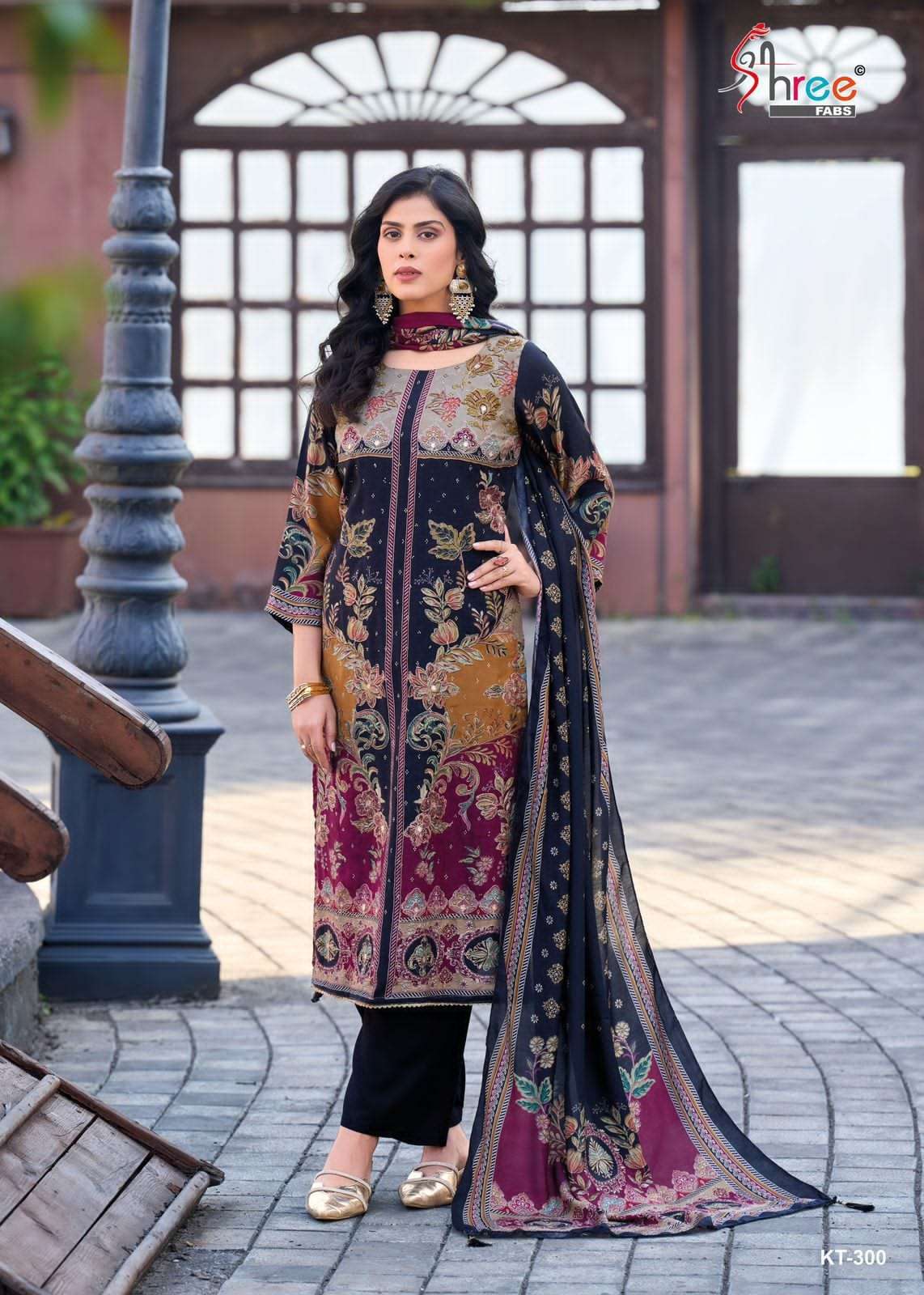 Shree Fabs Kt 300 Digital Printed Pakistani Muslin Latest Suit Collection