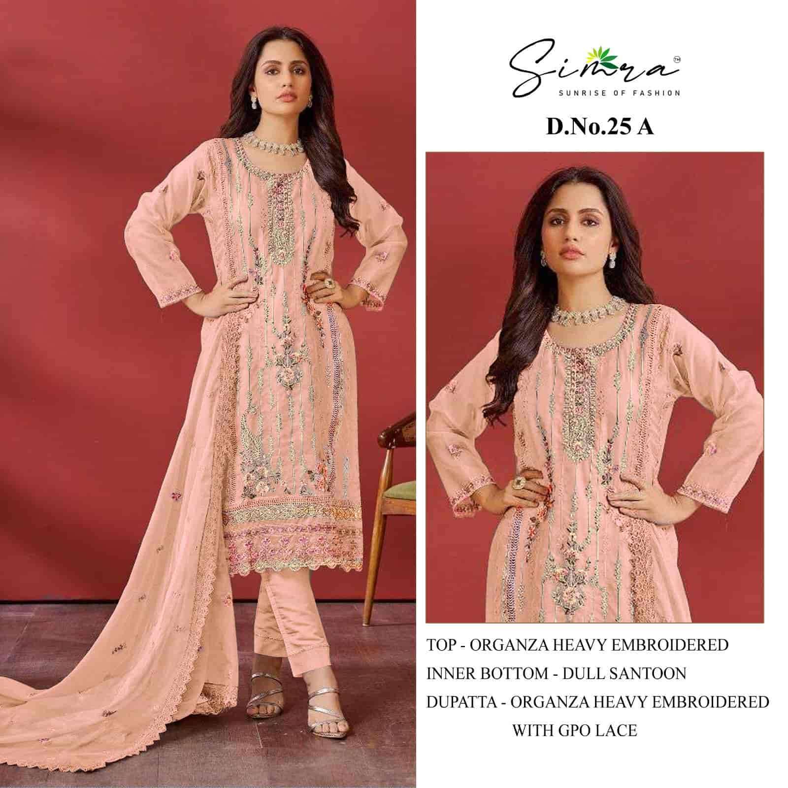 Simra 25 Colors Pakistani Festive Wear Style Designer Salwar Suit Wholesalers