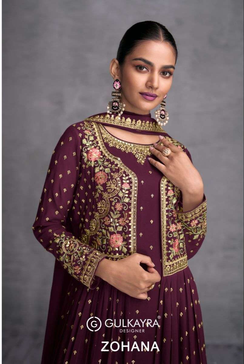Gulkayra Zohana Georgette Shrug Style Dress