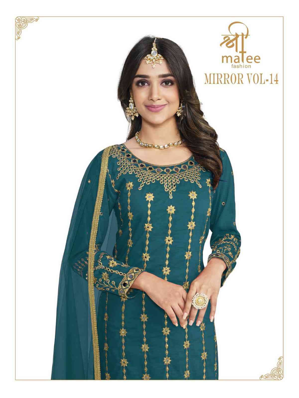Shreematee Mirror Vol 14 173 Colors Designer Work Festive Wear Dress Exporter