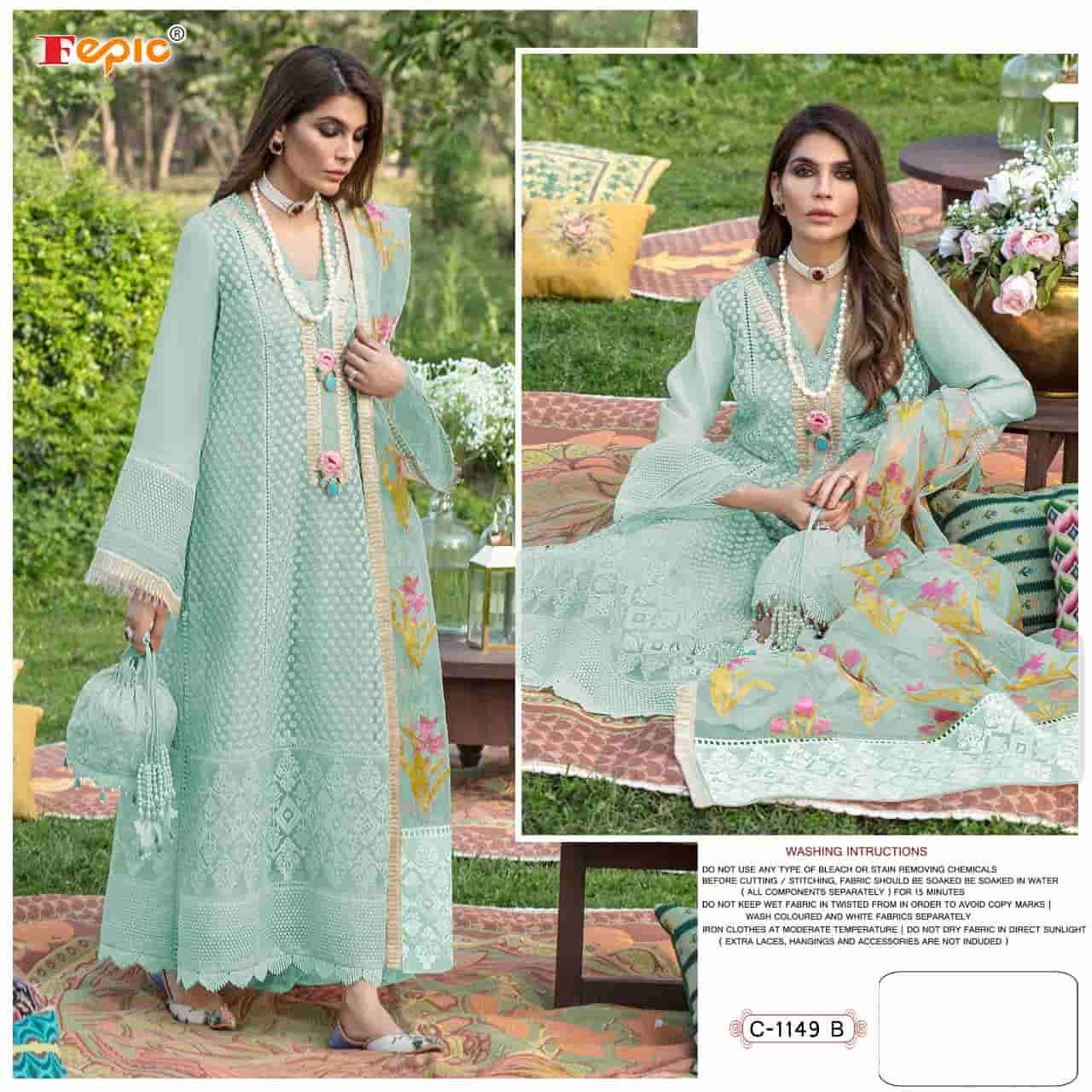 Fepic C 1149 B Pakistani Designer Embroidered Salwar Suit Exporter