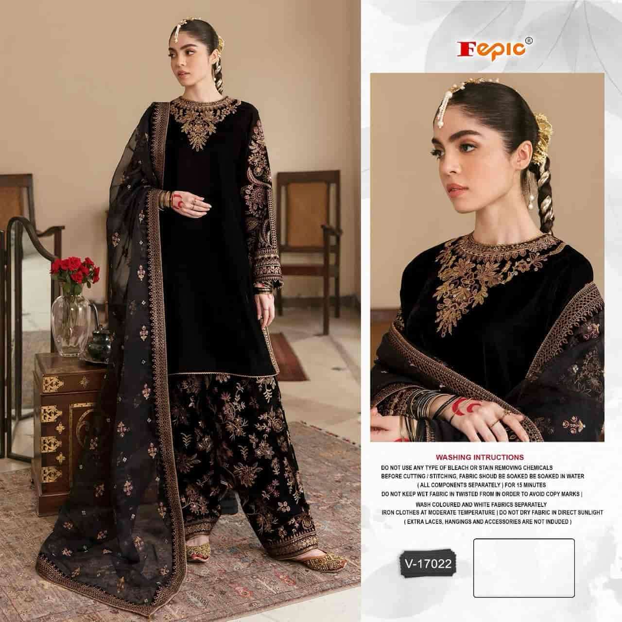 Fepic V 17022 Pakistani Party Wear Style Latest Winter Wear Designer Suit Exporter