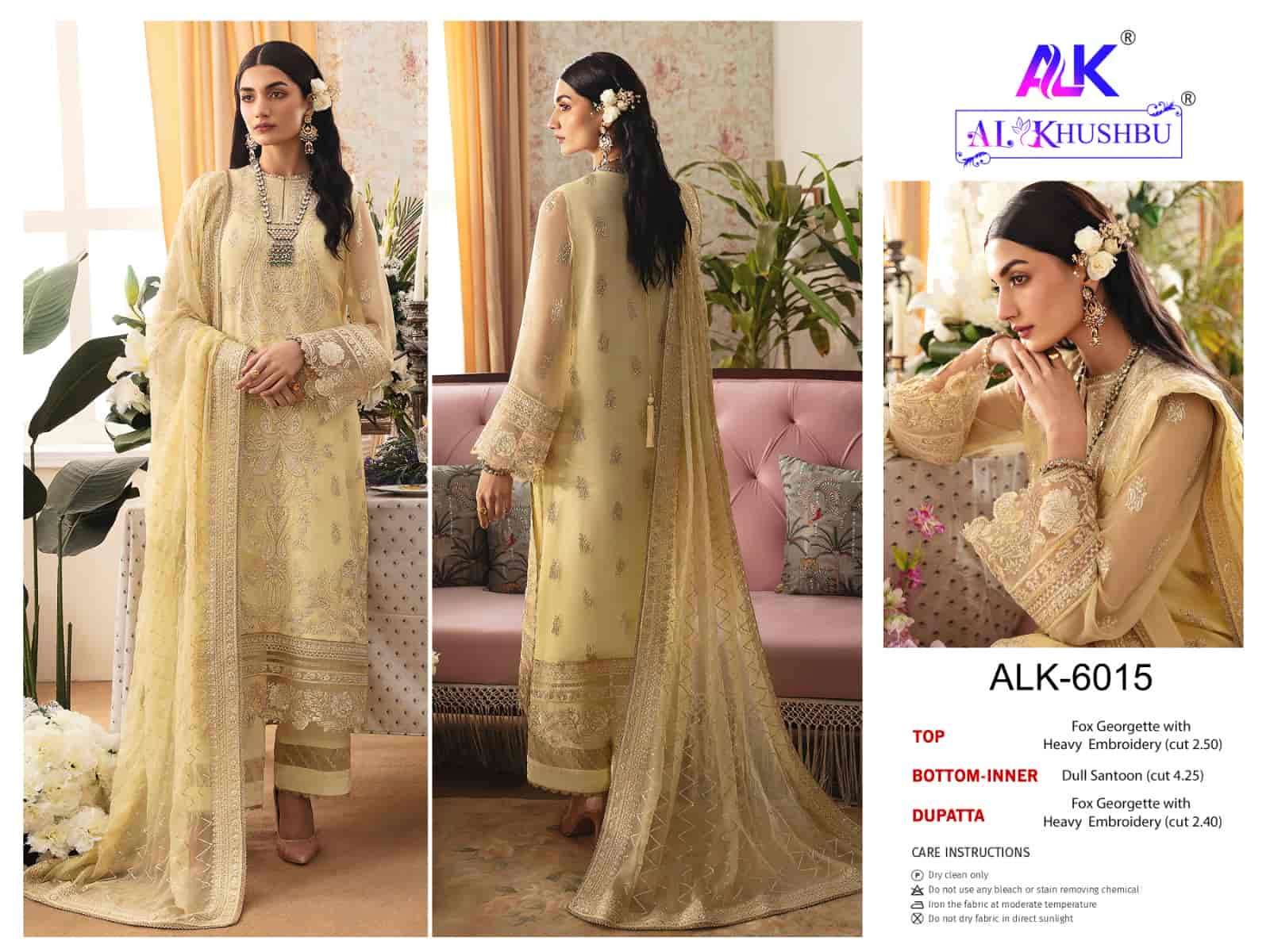 Al Khushbu 6015 Pakistani Style Designer Georgette Suit Exporter