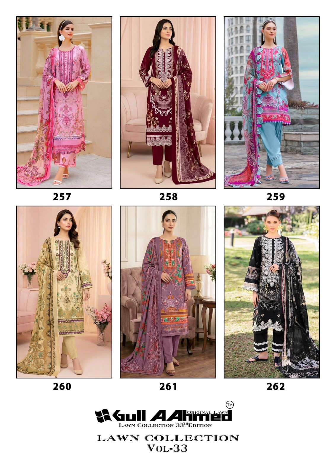 Gull Ahmed Vol 33 Pure Cambridge Cotton Suit