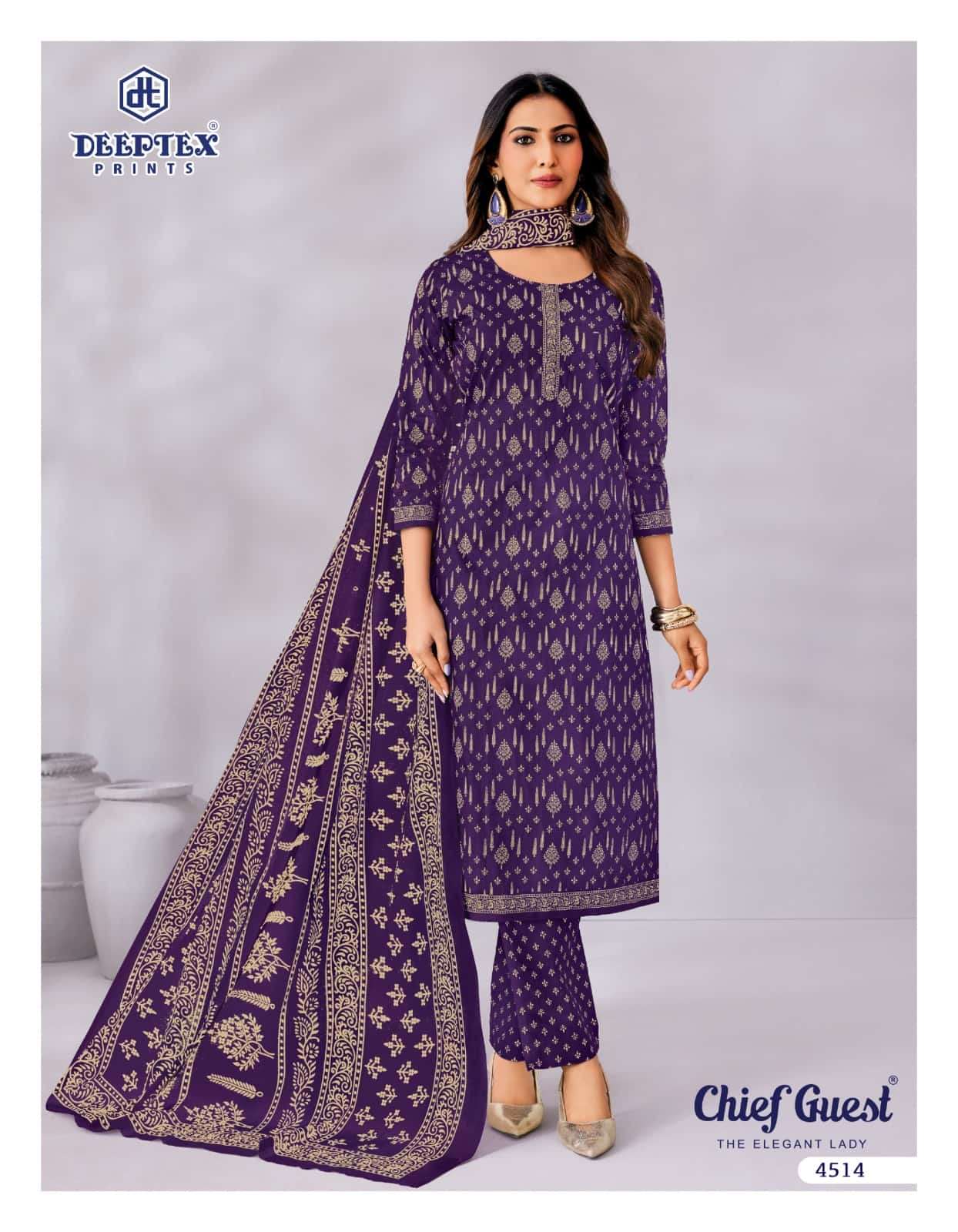 Deeptex Chief Guest Vol 45 Unstitch Cotton Salwar Suit