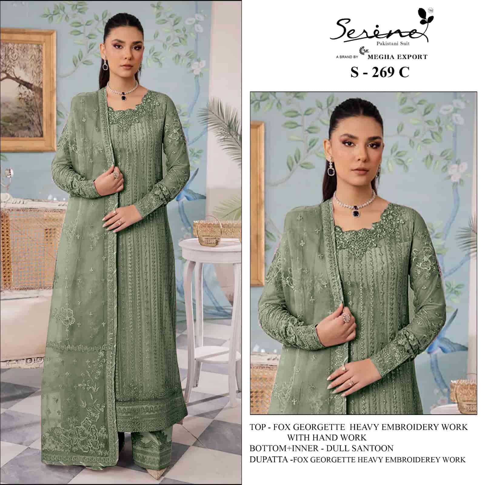 Serine S 269 C Pakistani Georgette Embroidered Salwar Kameez Collection