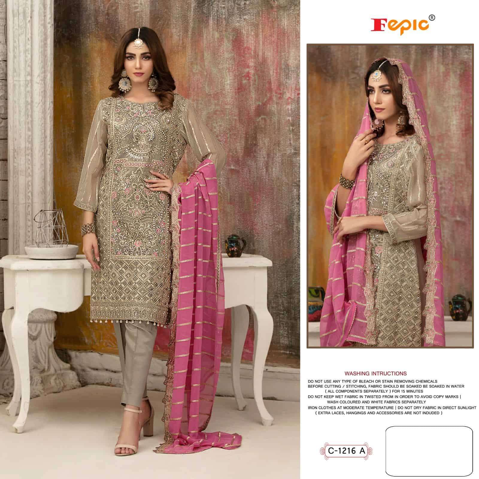 Fepic Rosemeen Heavy Handwork Pakistani Suit
