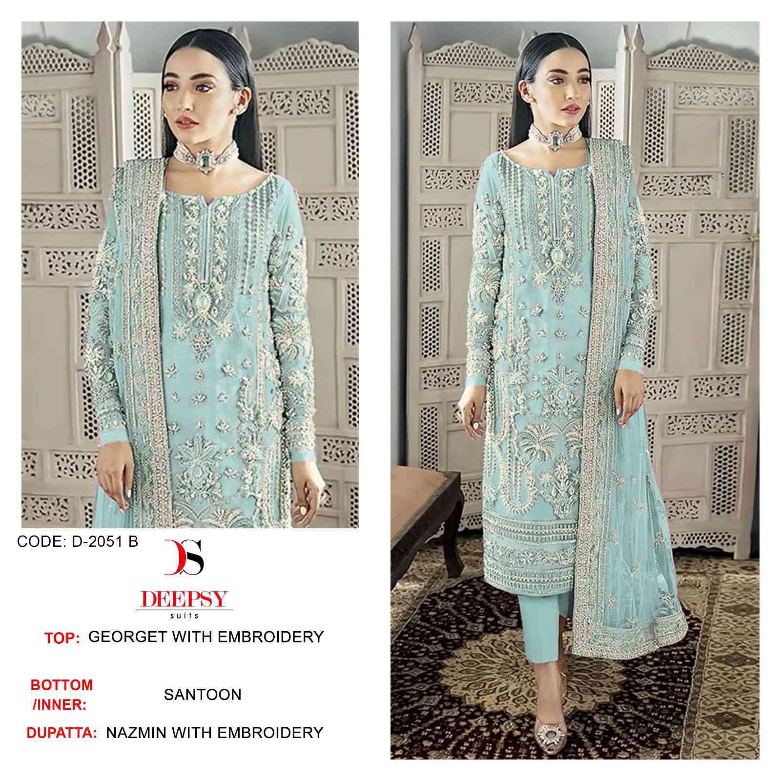 Deepsy Pakistani Georgette Embroidered Suit