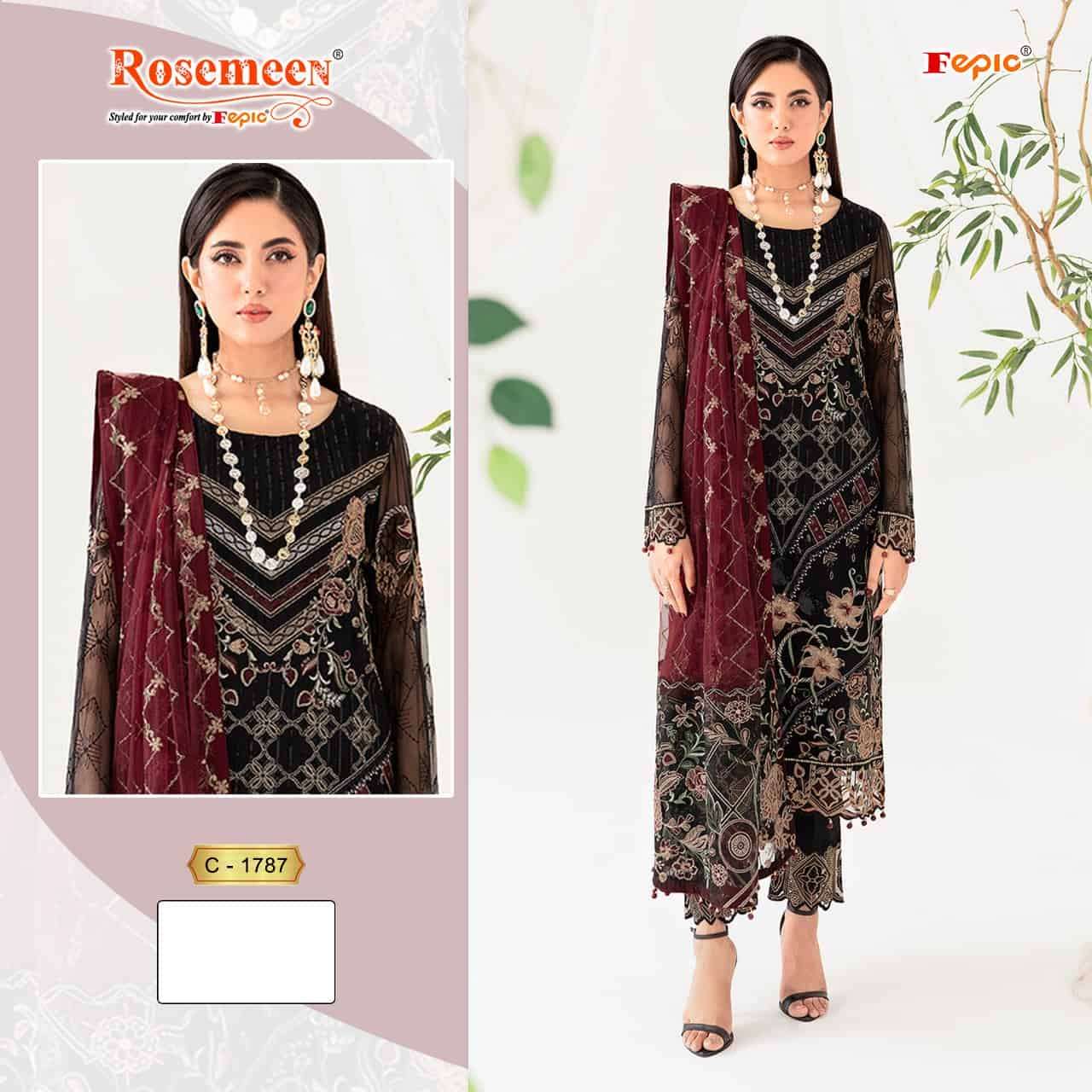 Fepic C 1787 Festive Wear Style Designer Georgette Suit Ensemble