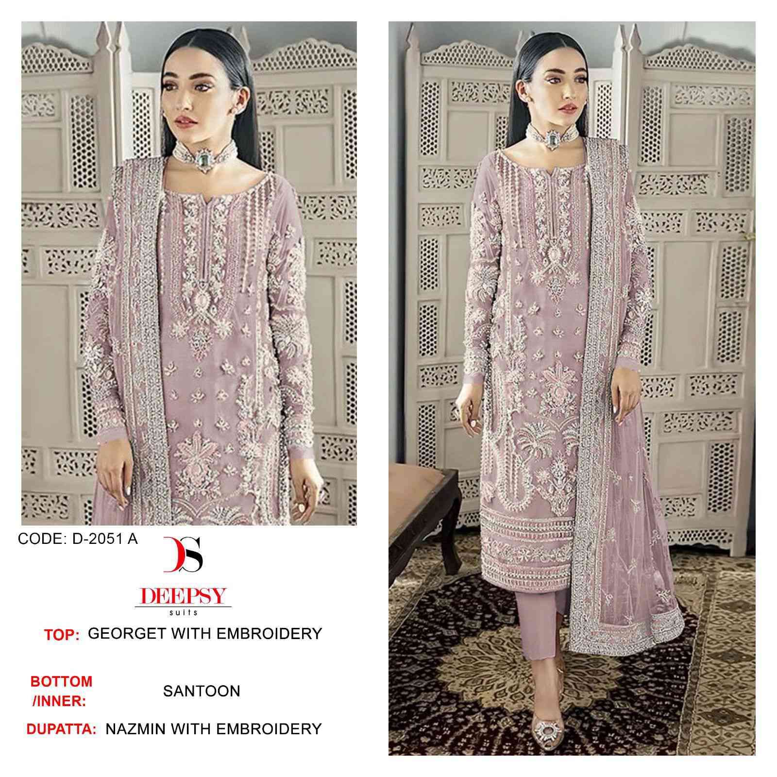 Deepsy Embroidered Georgette Pakistani Suit