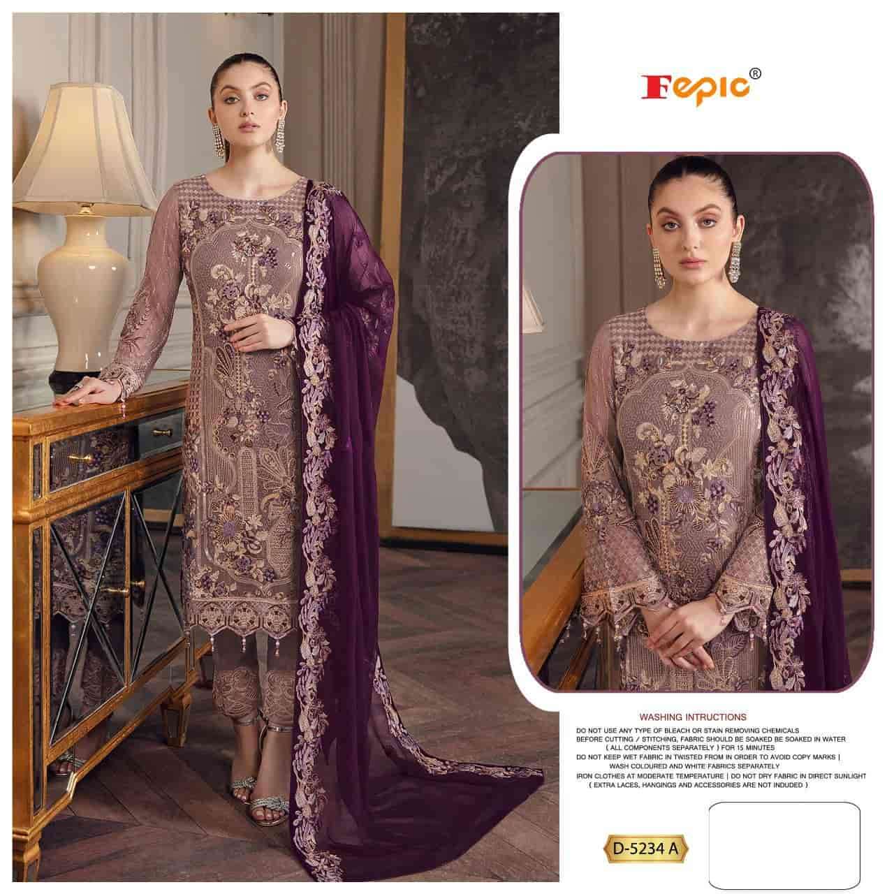 Fepic D 5234 Colors Party Wear Georgette Pakistani Salwar Suit Catalog Exporter