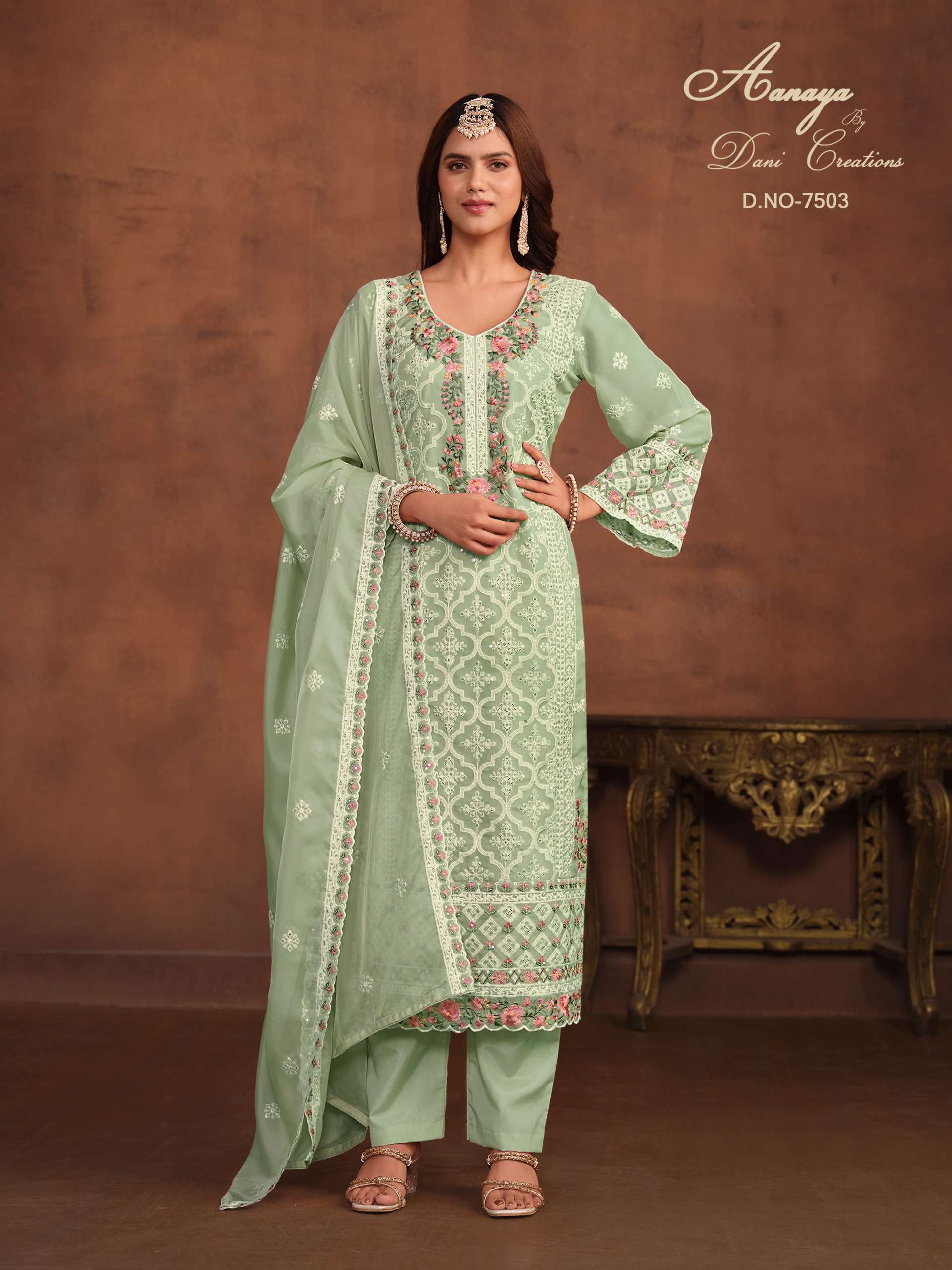Aanaya 7503 Soft Organza Salwar Kameez