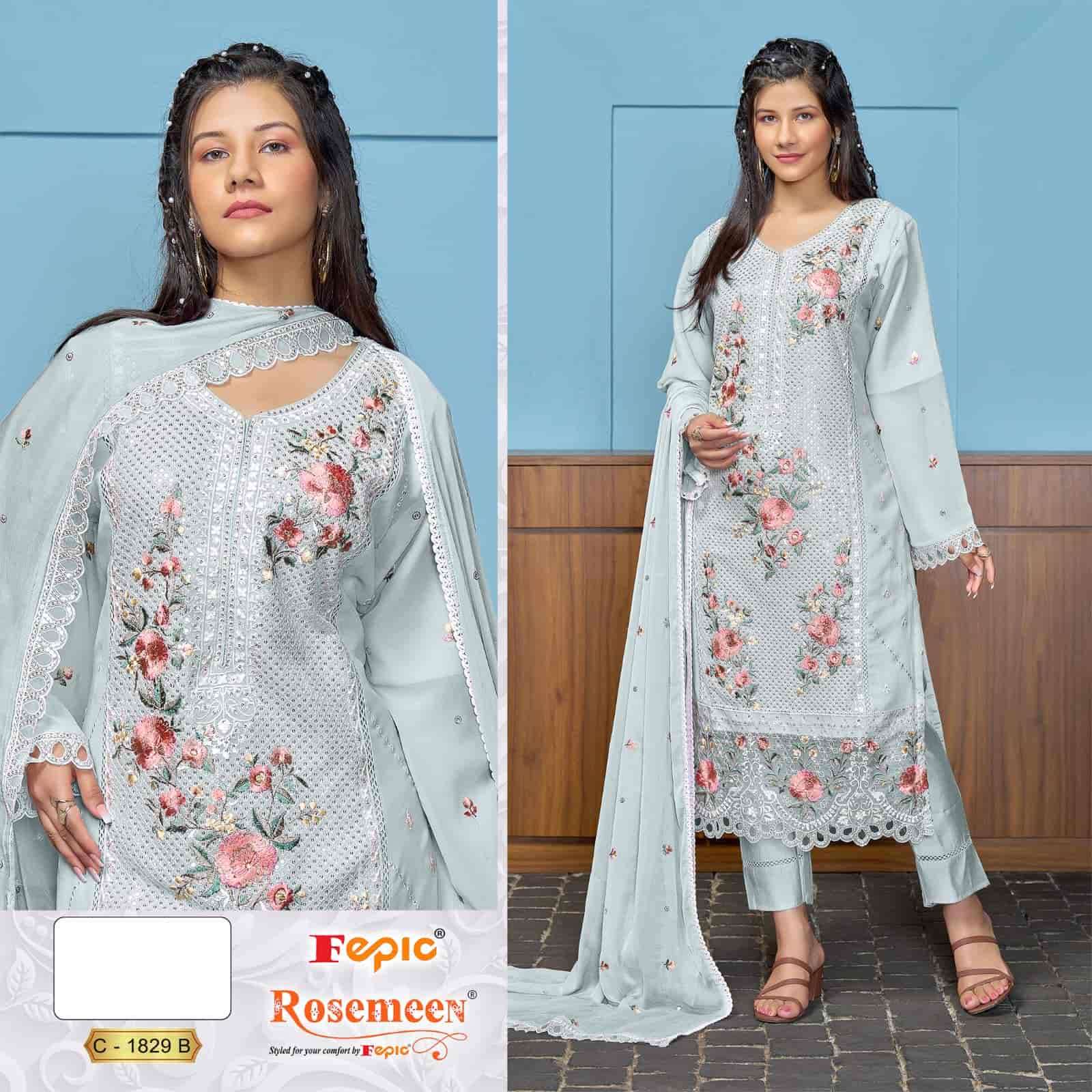 Fepic C 1829 B Exclusive Latest Georgette Embroidery Suit Ensemble